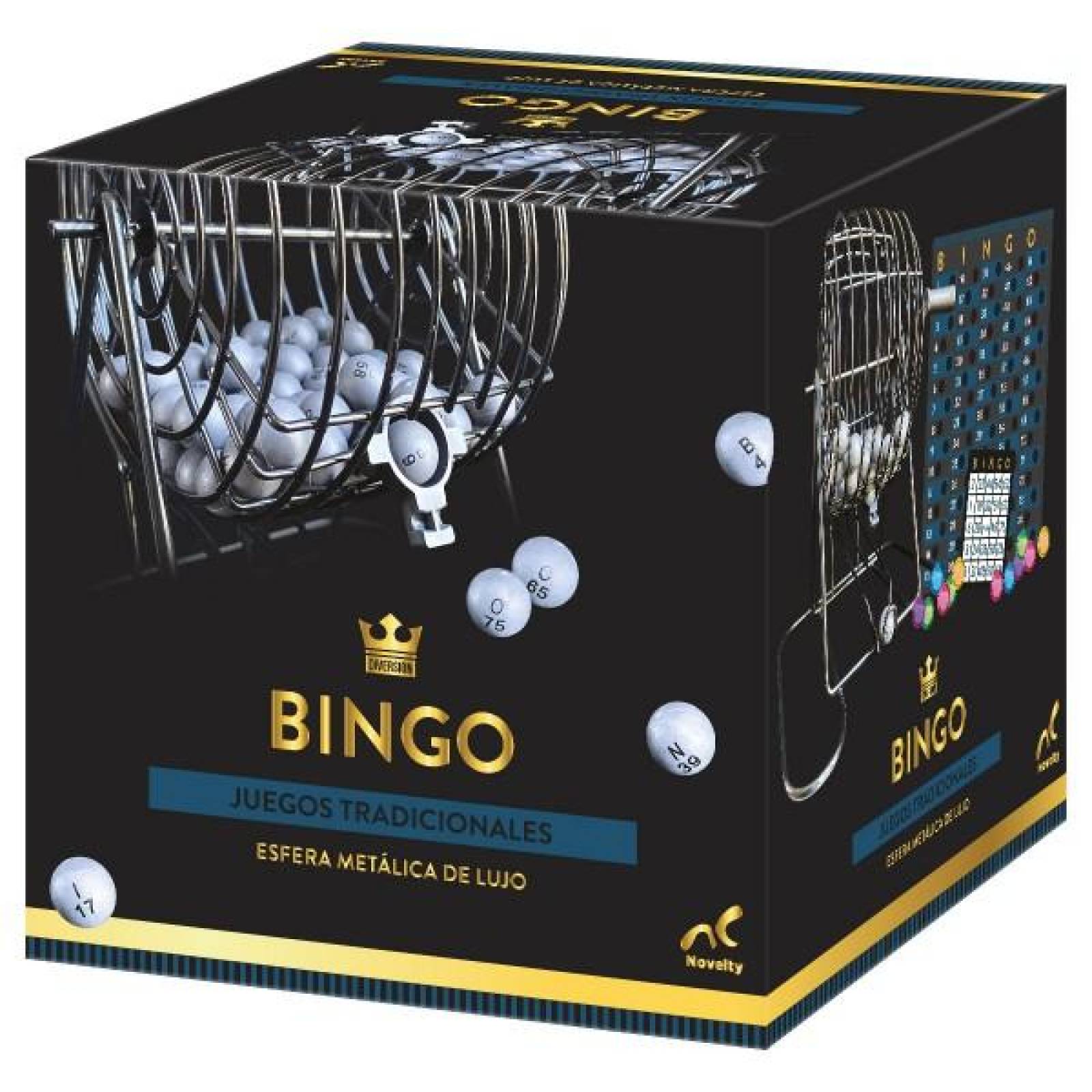 Juego De Mesa Bingo,Metal, Clasico, Salón 244 Piezas 