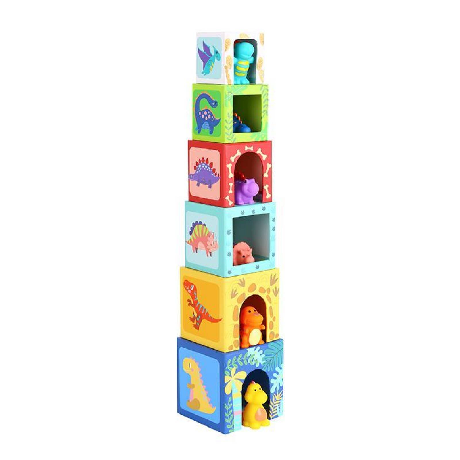 Juego De Bloques Apilables Dinosaurios 12 Pz Nesting Boxes .