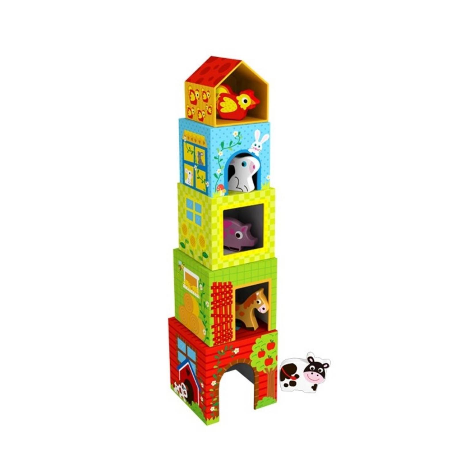 Juego De Bloques Apilables Animales 10 Piezas Nesting Boxes .