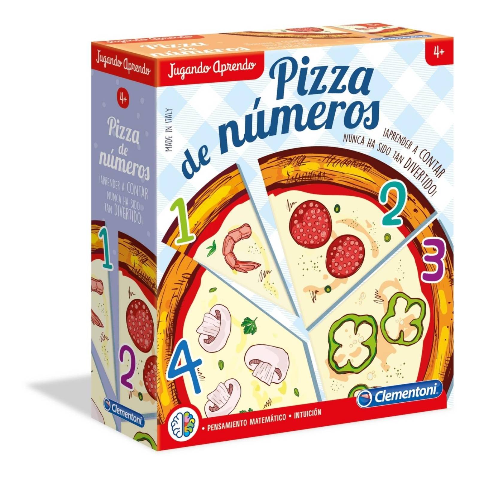 Juego Pizza De Números Aprender a Contar 3 Niveles 33 Piezas