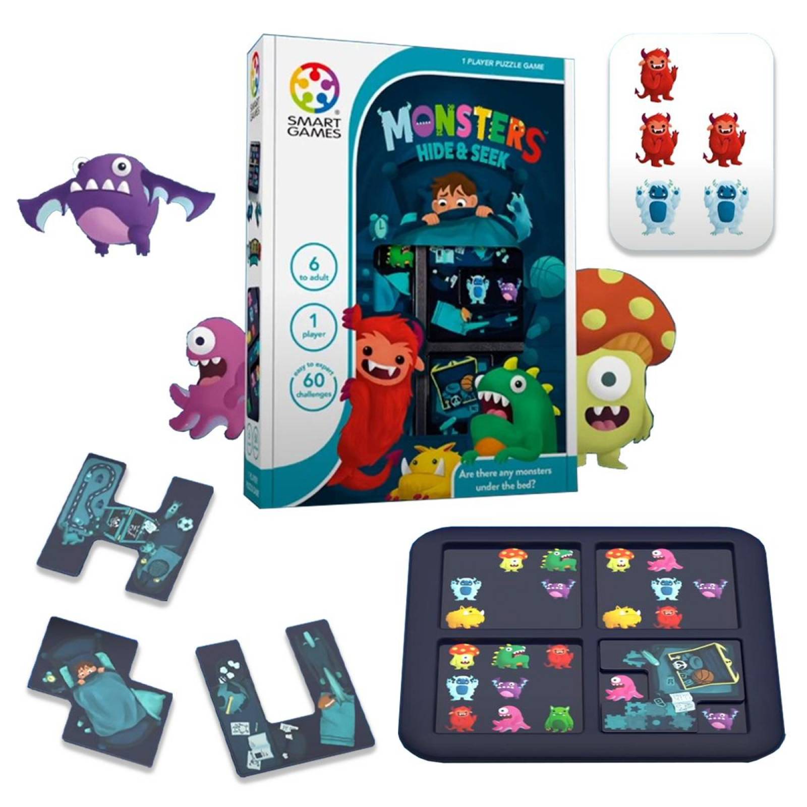 Juego De Mesa Y Destreza Monsters Hide & Seek Smart Games 