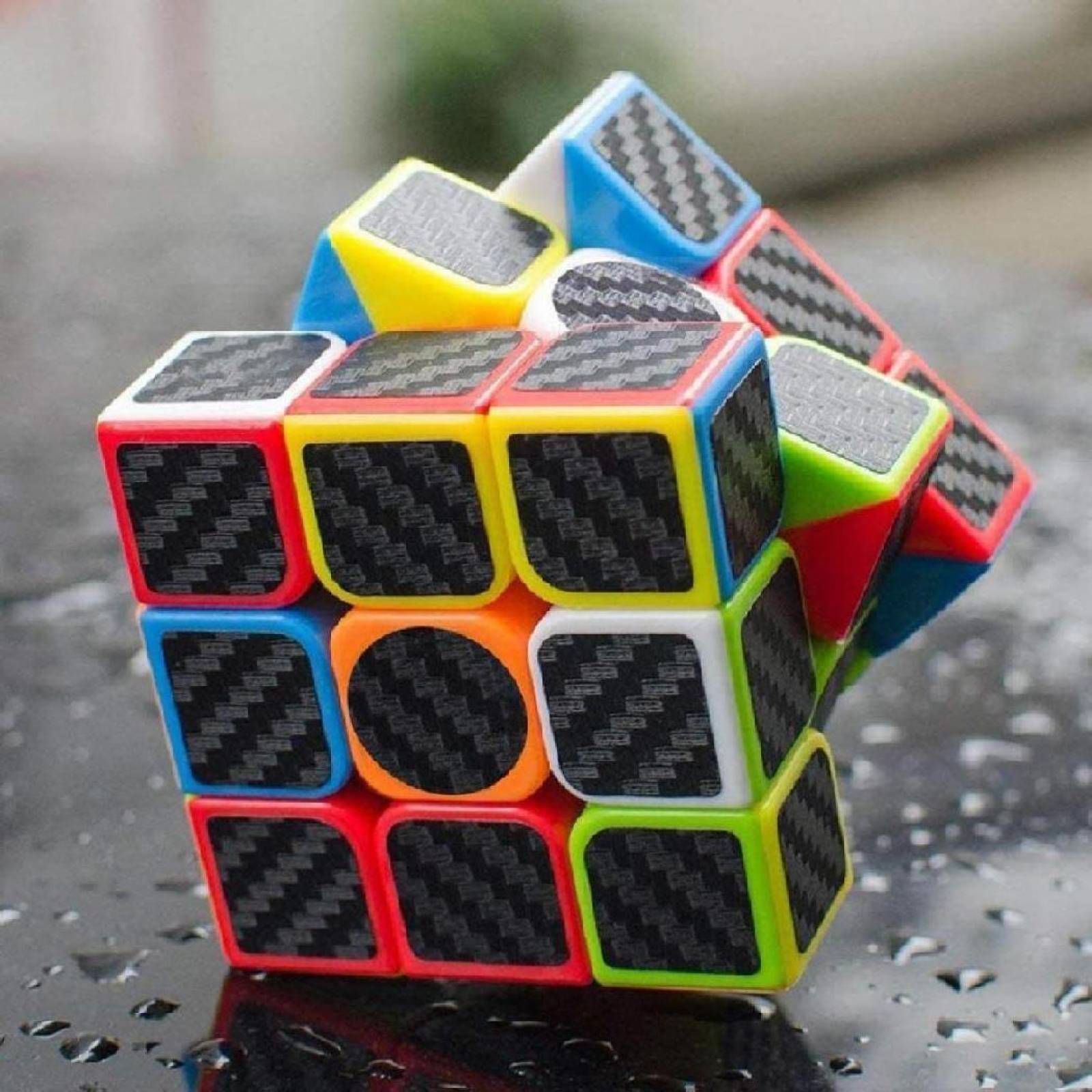 Cubo Rubik 3x3, Fibra De Carbon