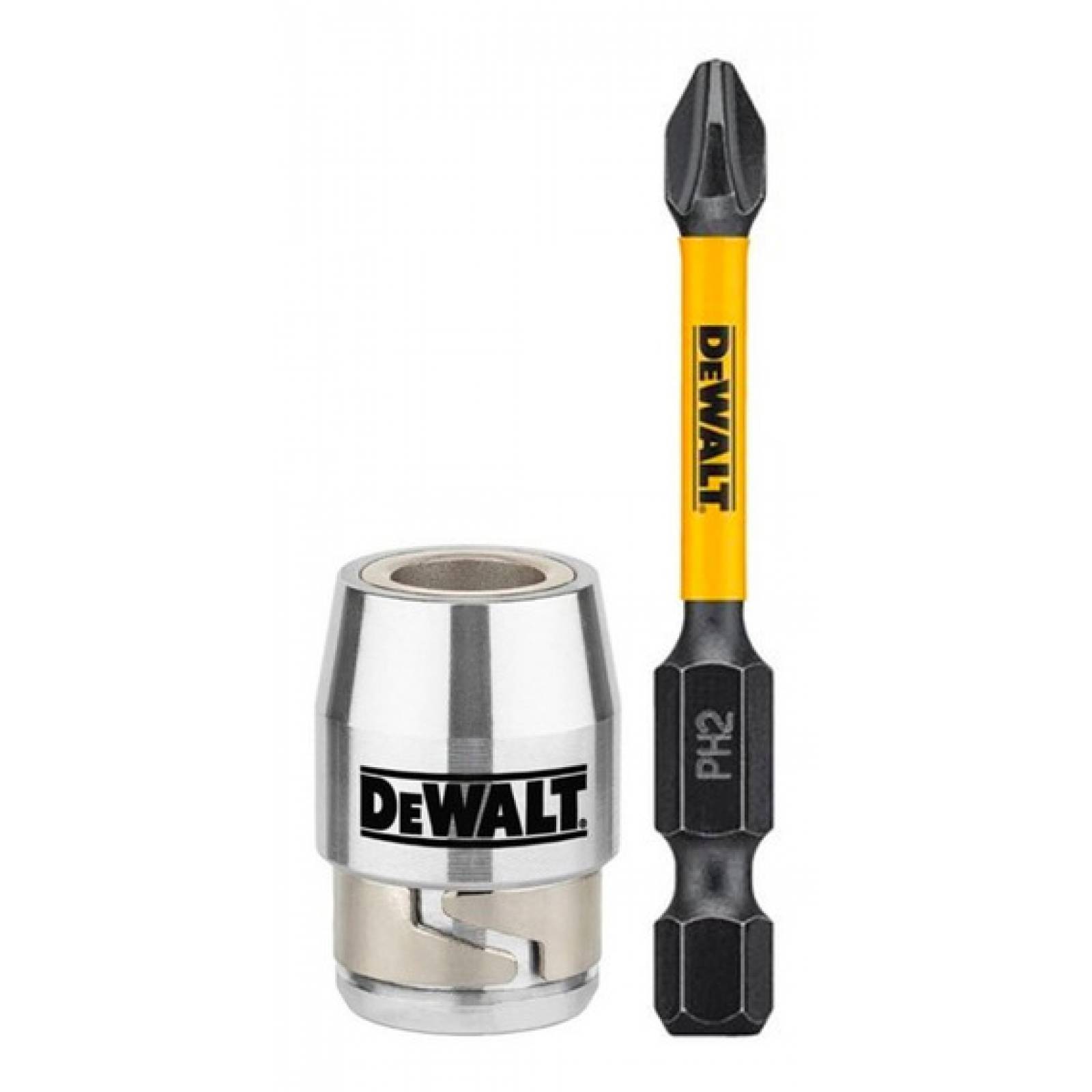 Juego de Punta Phillips #2 de 2 Impact Ready y Mango Magnetico DEWALT DWA2SLVIR