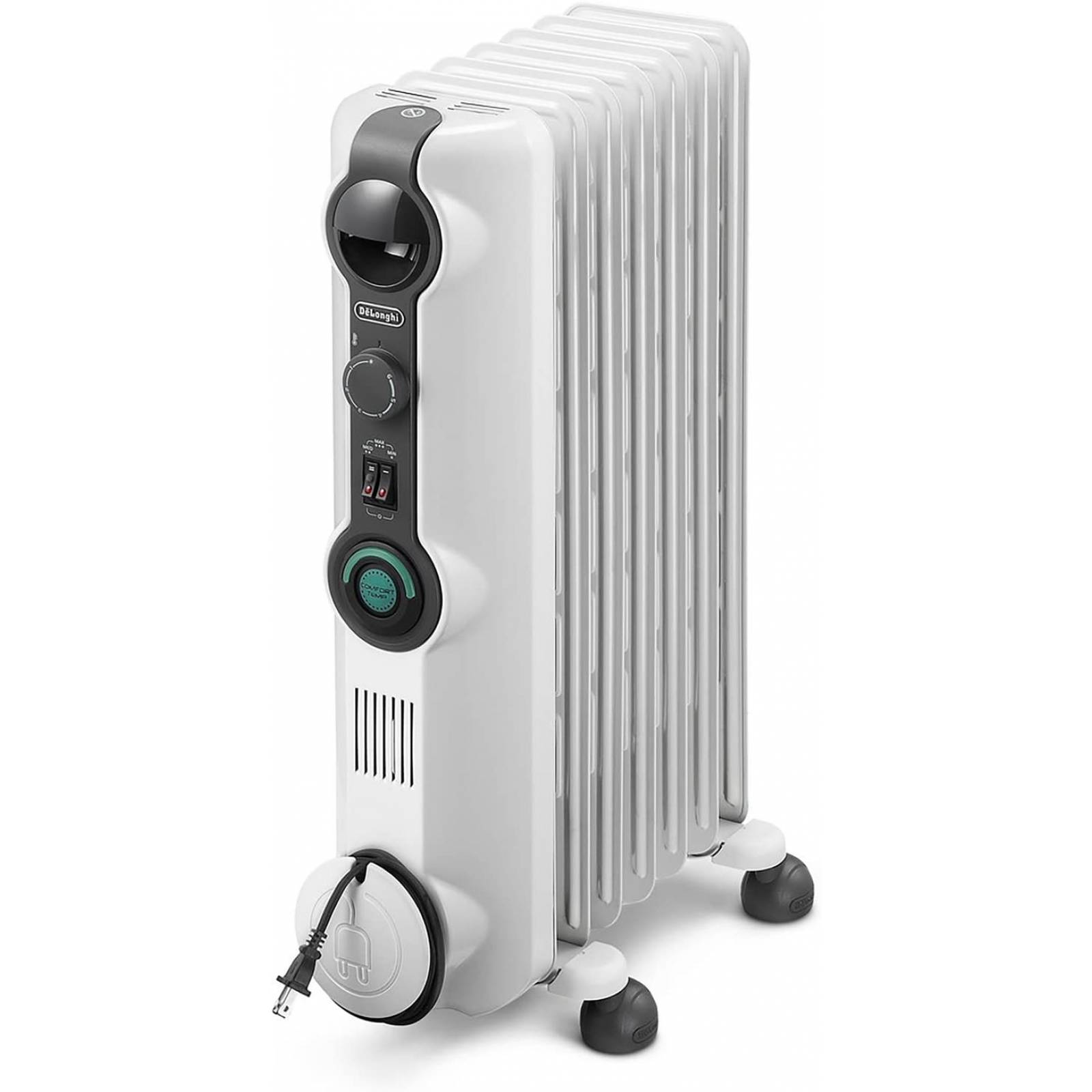 De'Longhi Calentador de espacio de radiador lleno de aceite, ahorro de energía, características de seg