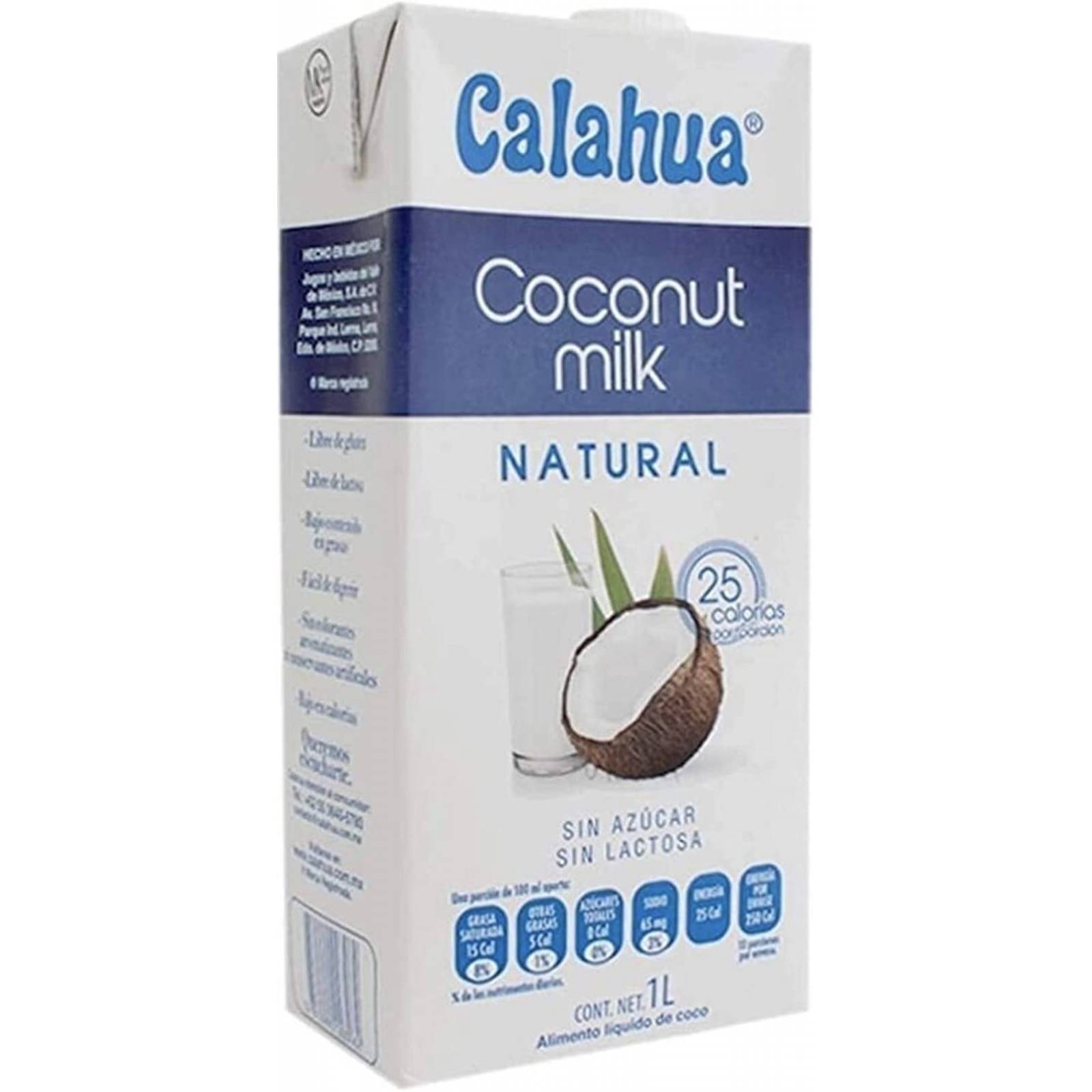 LECHE DE COCO ORGÁNICA CALAHUA CAJA CON 6 PZAS DE 1 LITRO