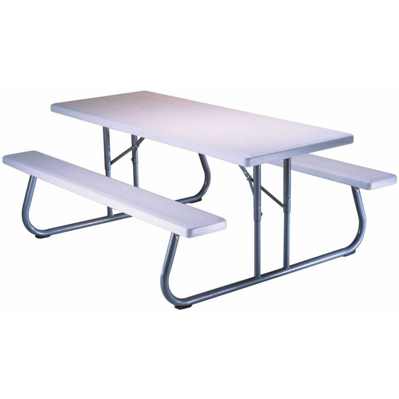 LIFETIME 80215 Mesa de Picnic Plegable, 1,8 m, Granito Blanco