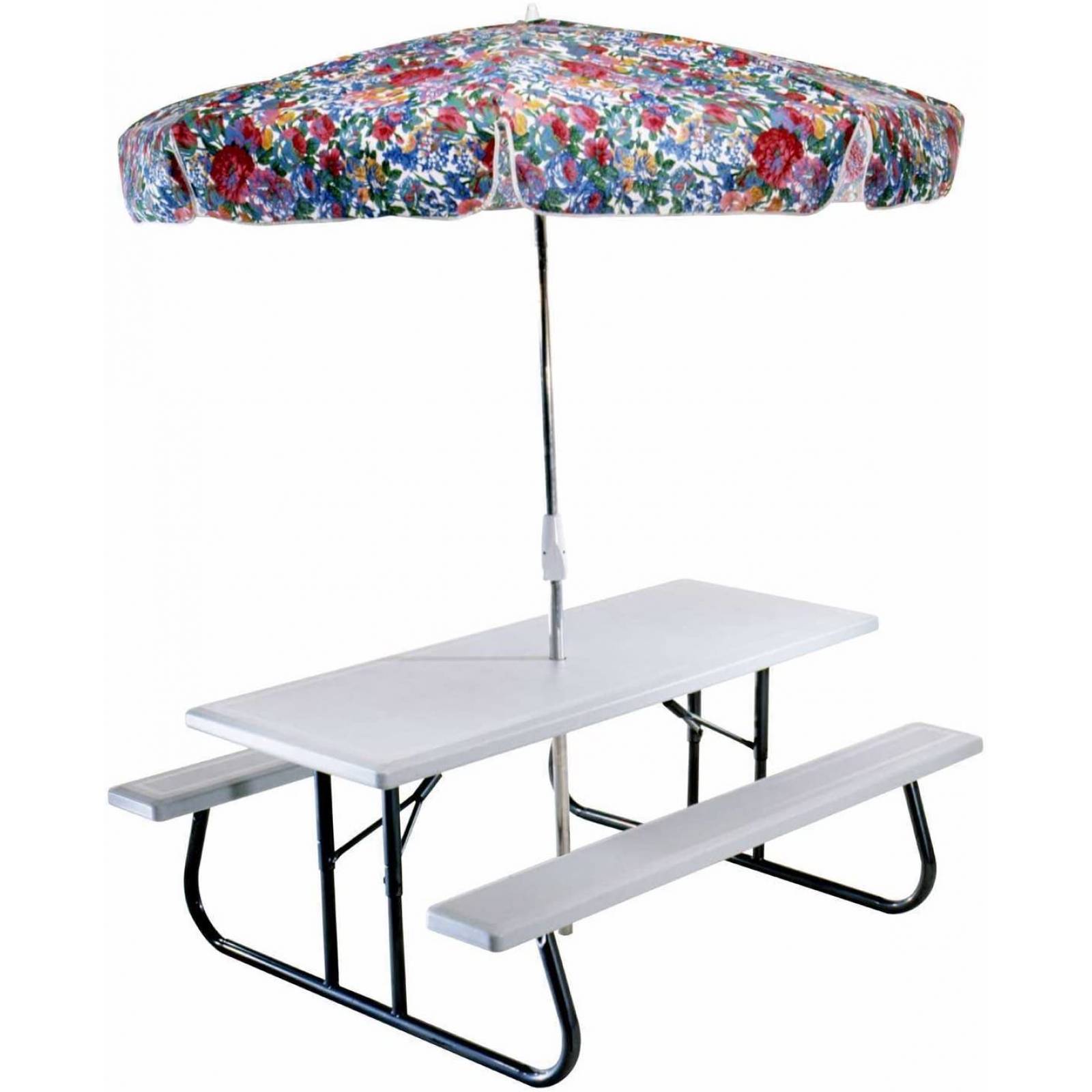 LIFETIME 80215 Mesa de Picnic Plegable, 1,8 m, Granito Blanco