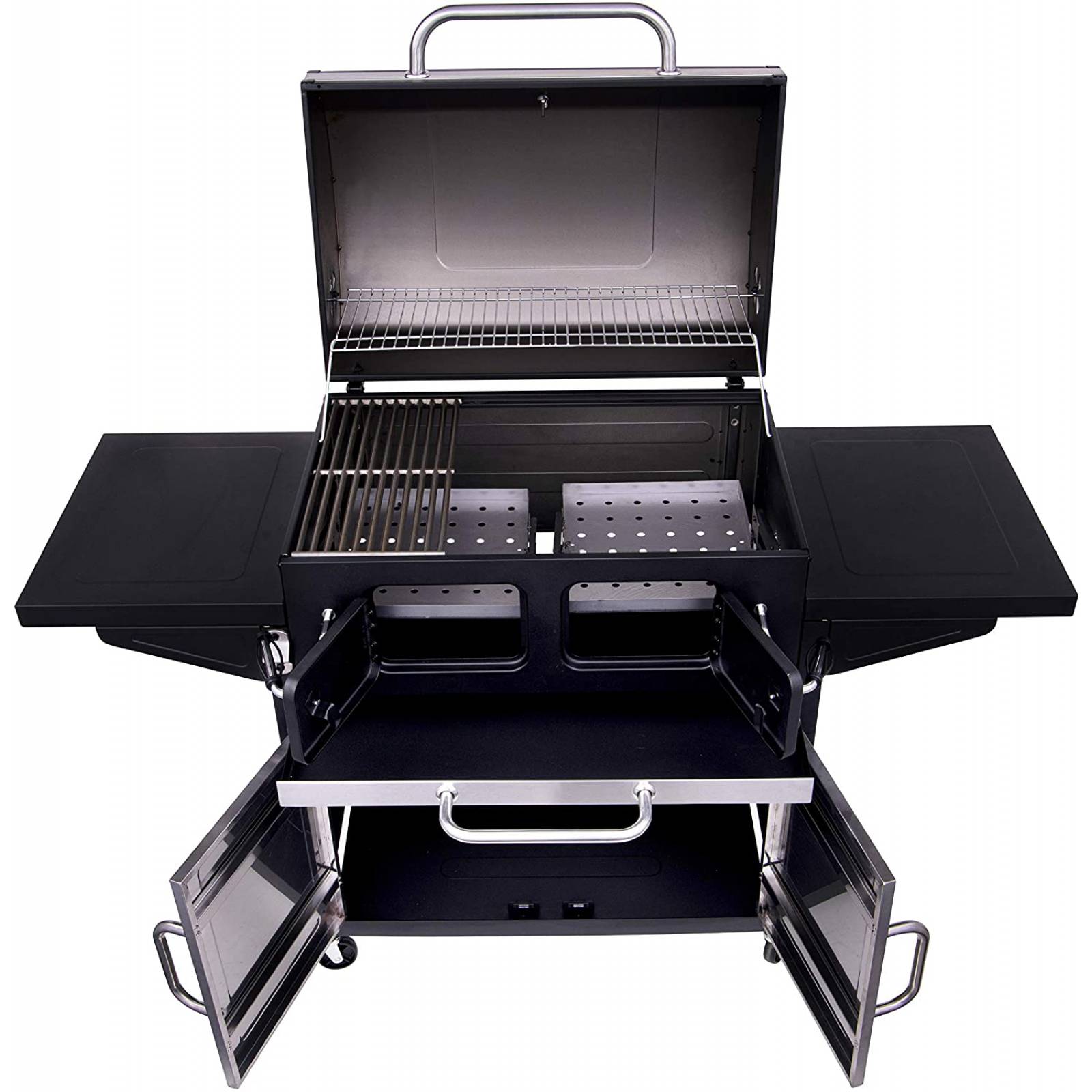 American Gourmet 21302117 - Parrilla de carbón para armario (2150 cm²), color negro