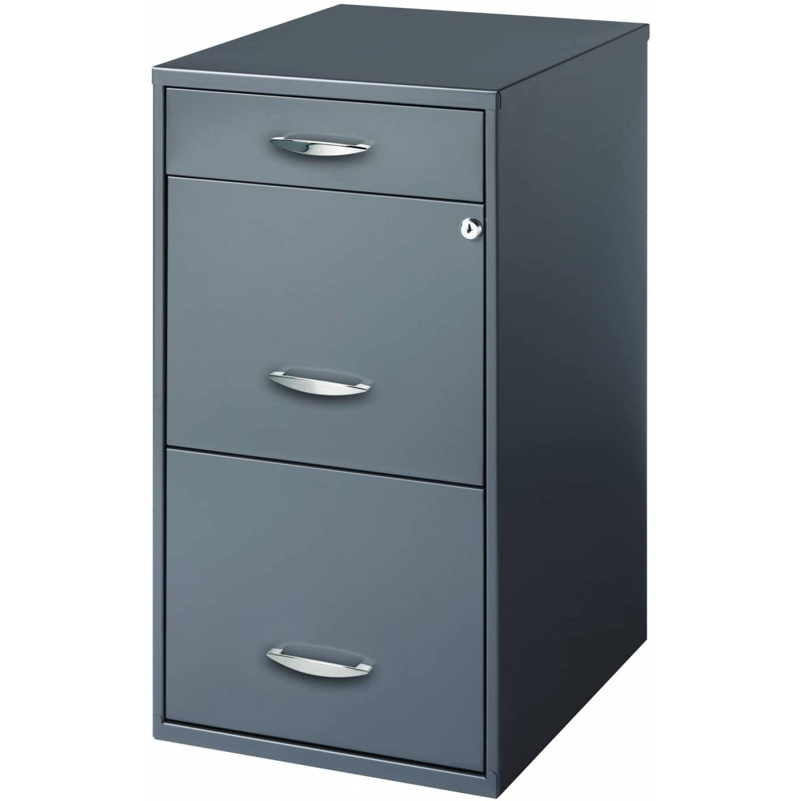 Space Solutions 20205 Archivero Organizador de Tres Gavetas, Color Gris Charcoal, Tamaño Carta