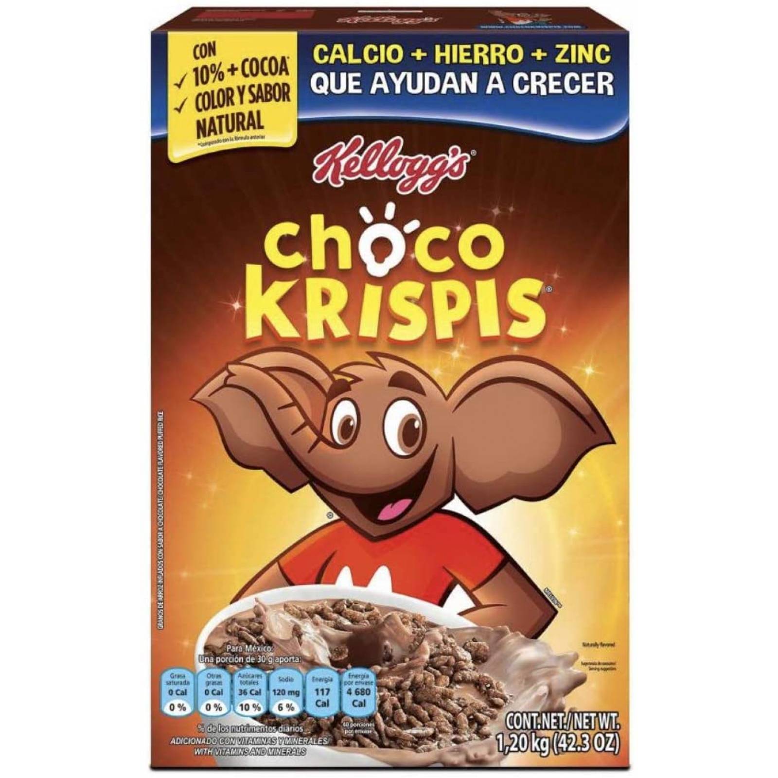 Genérica Cereal Choco Kispis Kellog's, Zucaritas Desayuno Cena -1.2 kg