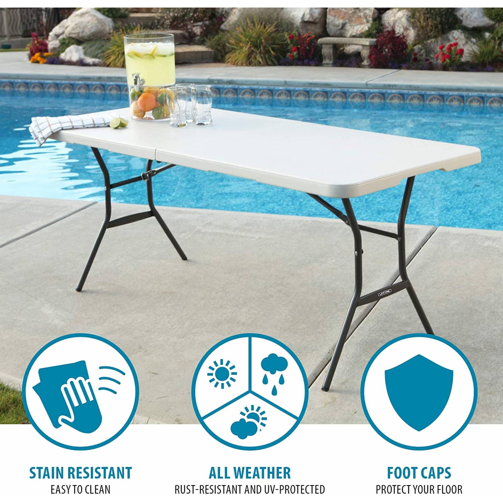 Lifetime 25011 Mesa Plegable, 6 Pies