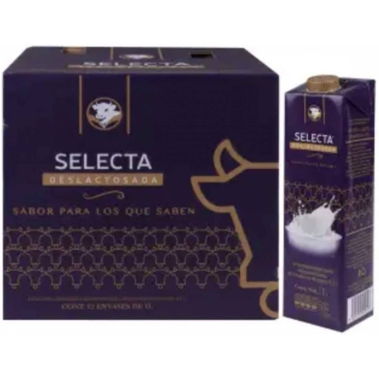 LECHE ALPURA SELECTA DESLACTOSADA CAJA CON 12 PZAS DE 1 LITRO SALUDABLE REFRESCANTE