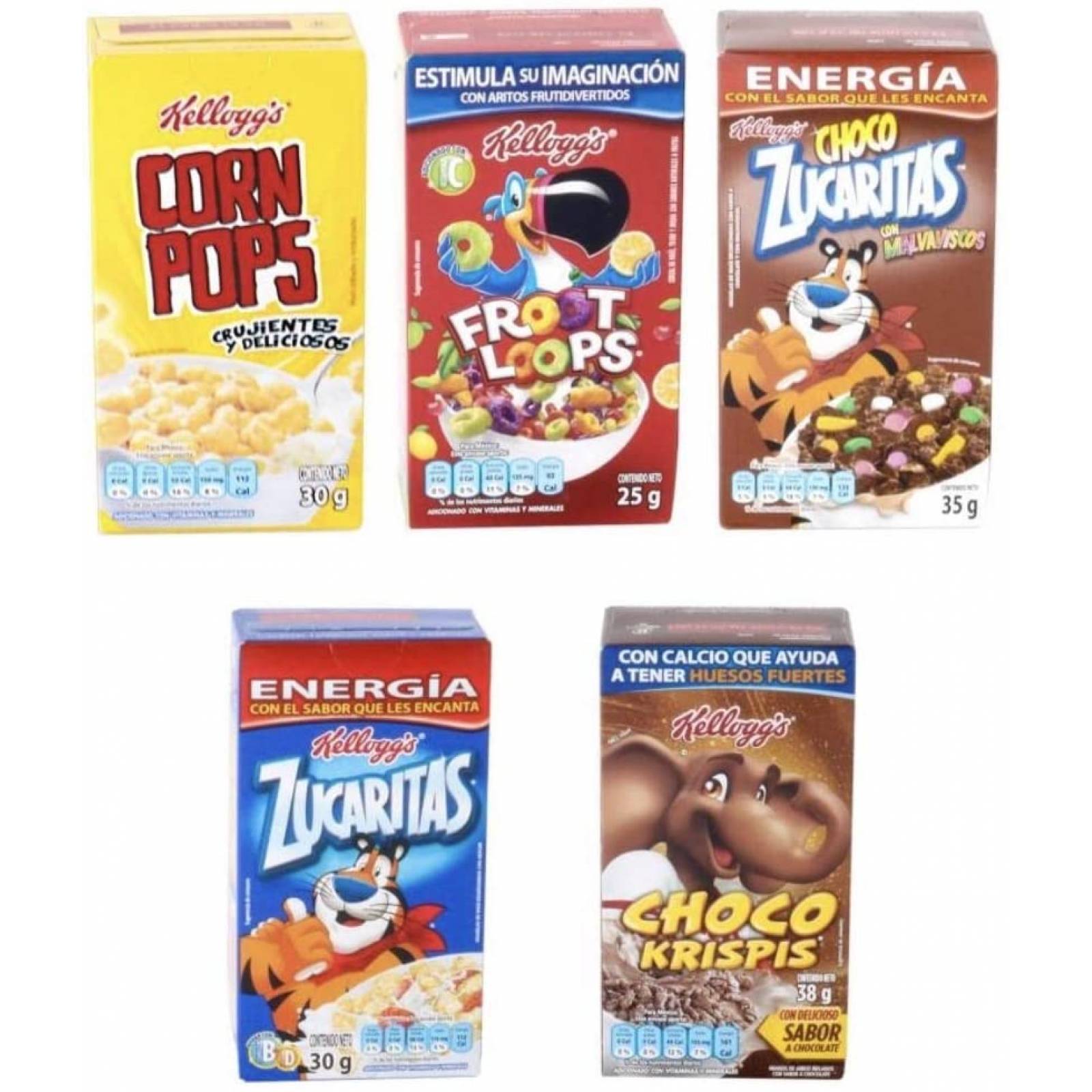 CEREAL SURTIDO KELLOGS KELLOG'S CAJA GRANDE CON 20 PIEZAS DESAYUNO CENA NEGOCIO SNACK BOTANA BOCADILLO