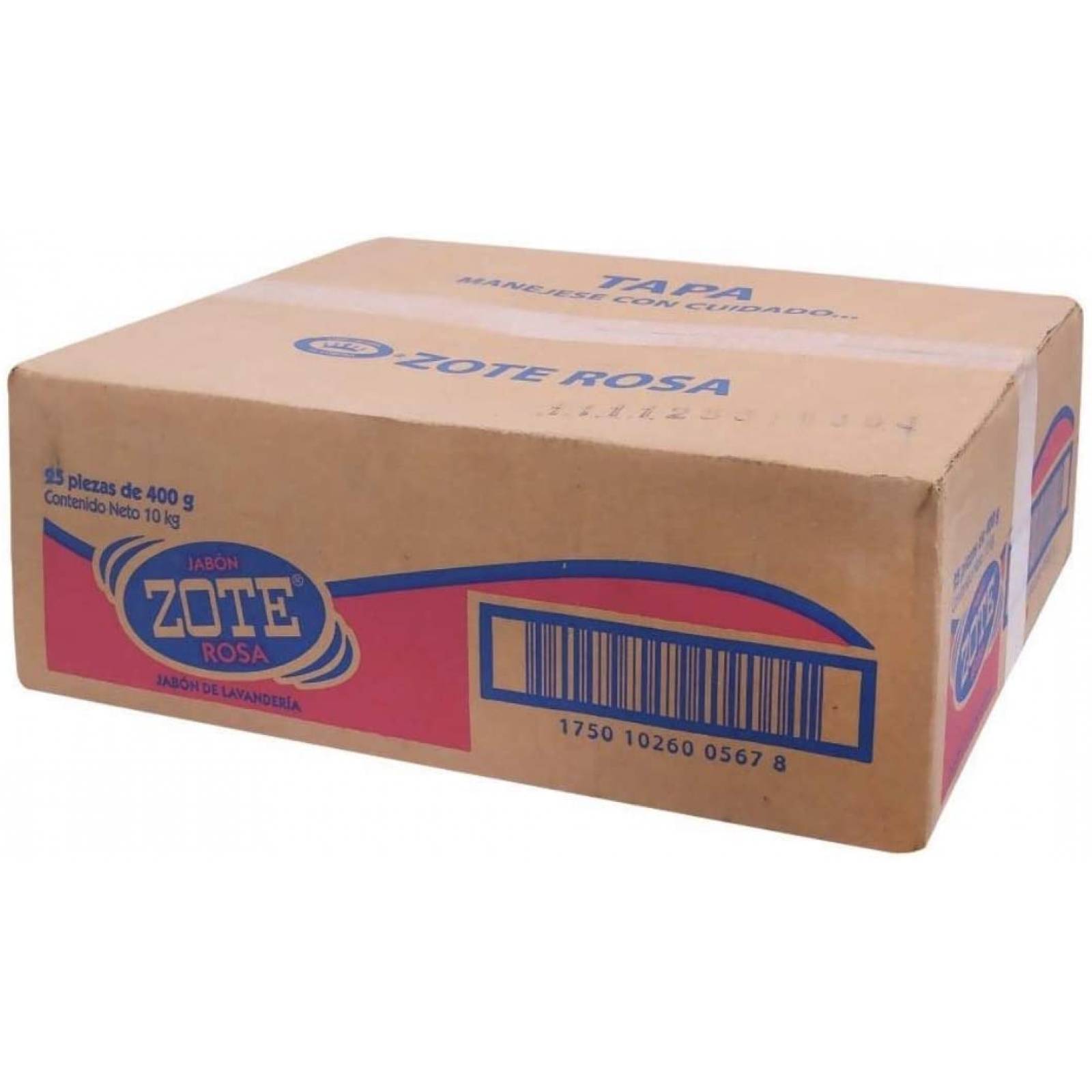 JABON EN BARRA ZOTE ROSA PAQUETE CON 25 PIEZAS DE 400 GRAMOS C/U LIMPIEZA