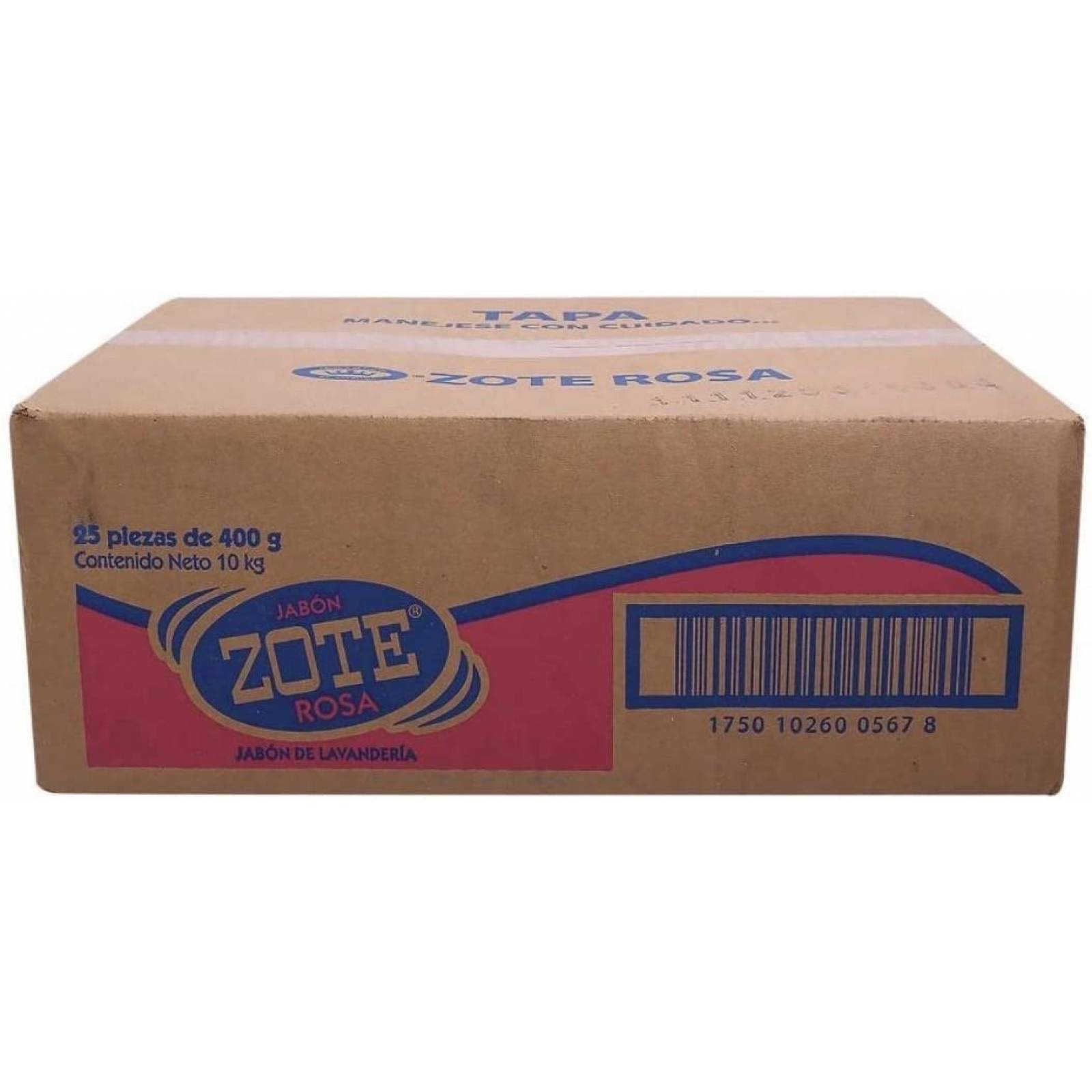 JABON EN BARRA ZOTE ROSA PAQUETE CON 25 PIEZAS DE 400 GRAMOS C/U LIMPIEZA
