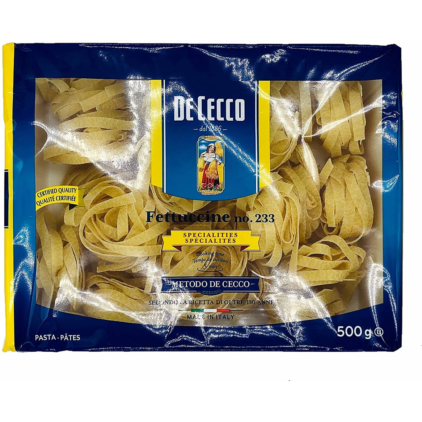 De Cecco Pasta Fettucine Nido #233 Italia 500 gramos