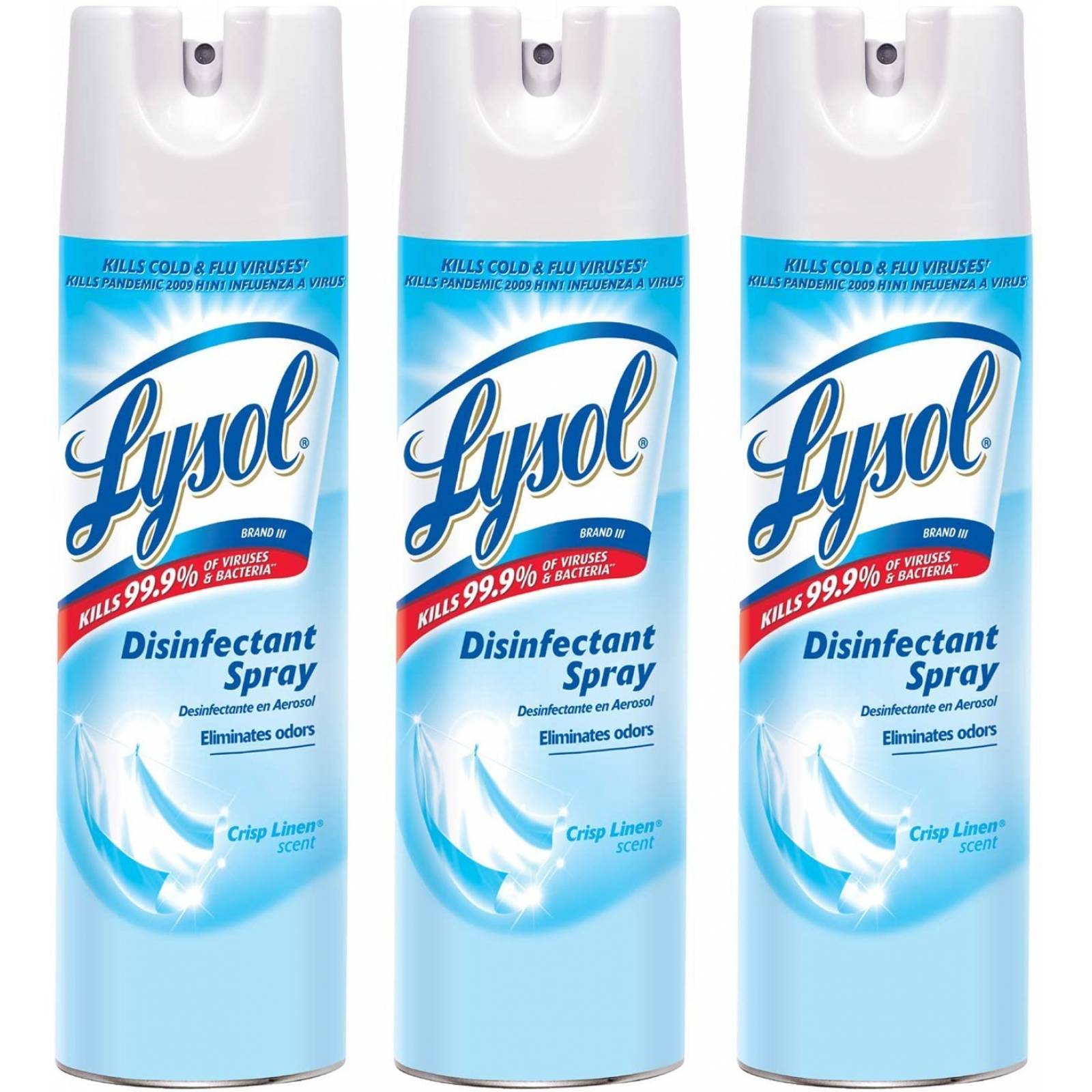 A World Of Deals Lysol Disinfectant Spray, Crisp Linen, 19 oz., 3 Count