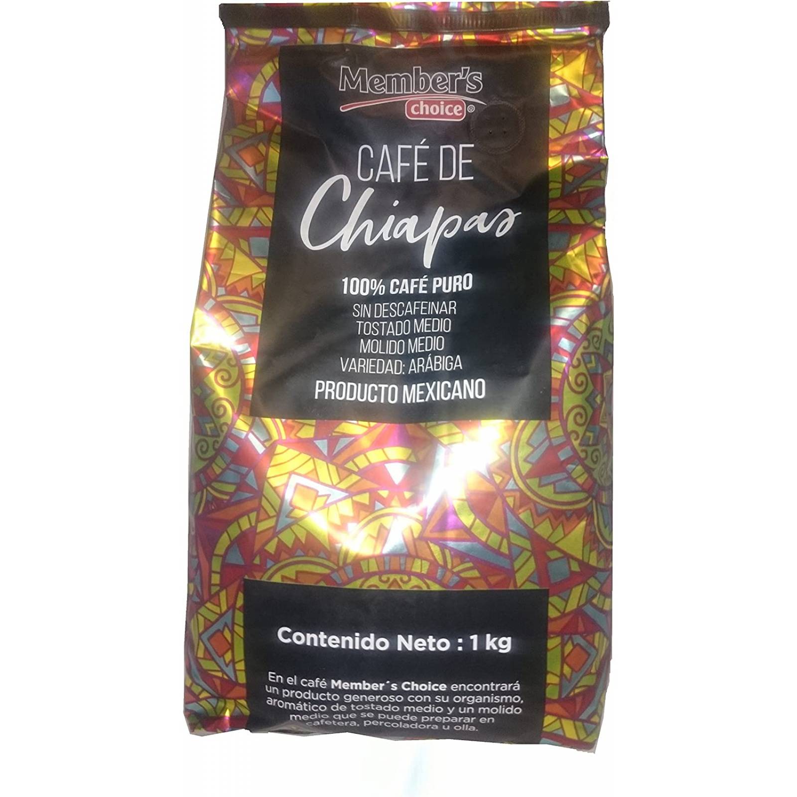 Café de CHIAPAS tostado y molido medio Member´s Choice
