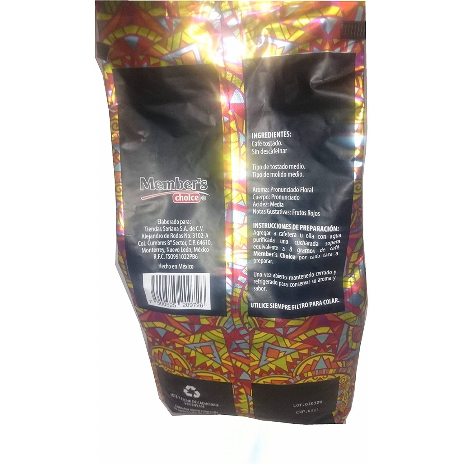 Café de CHIAPAS tostado y molido medio Member´s Choice