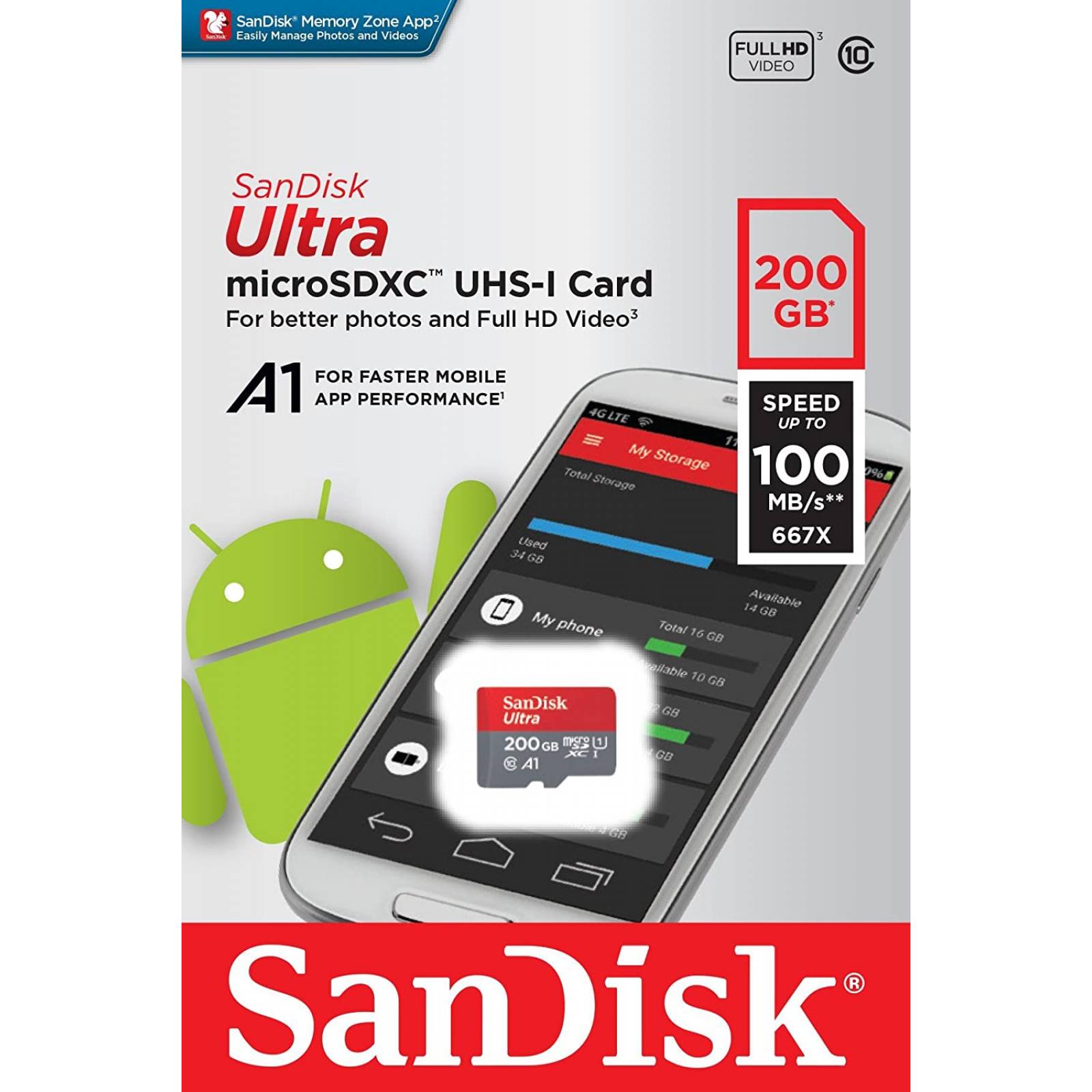 SanDisk Ultra 200GB MicroSDXC Verificado para Nintendo Switch por SanFlash