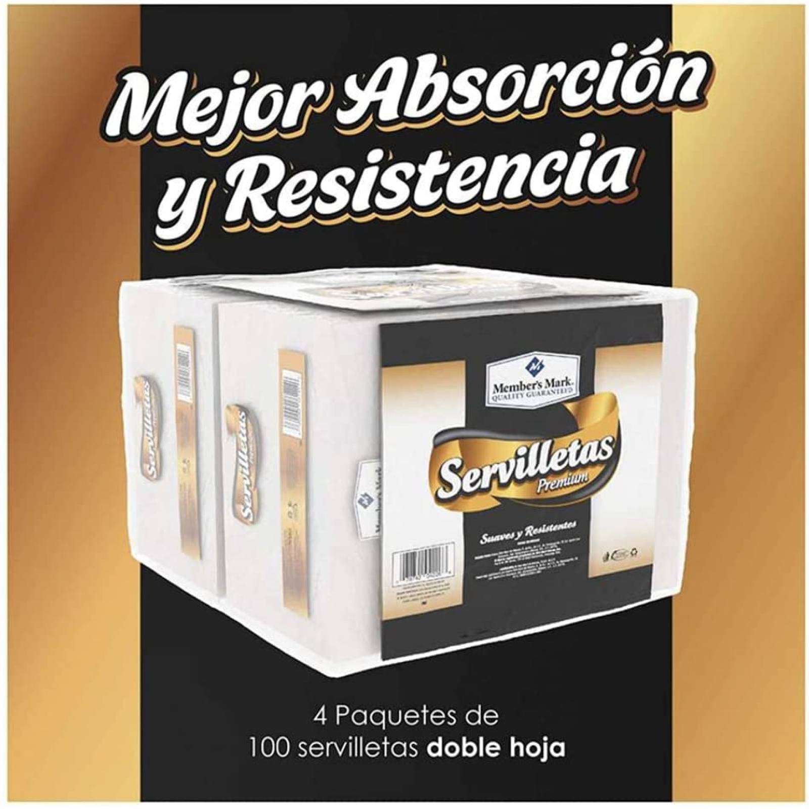 Servilletas Premium Con 4 Paquetes