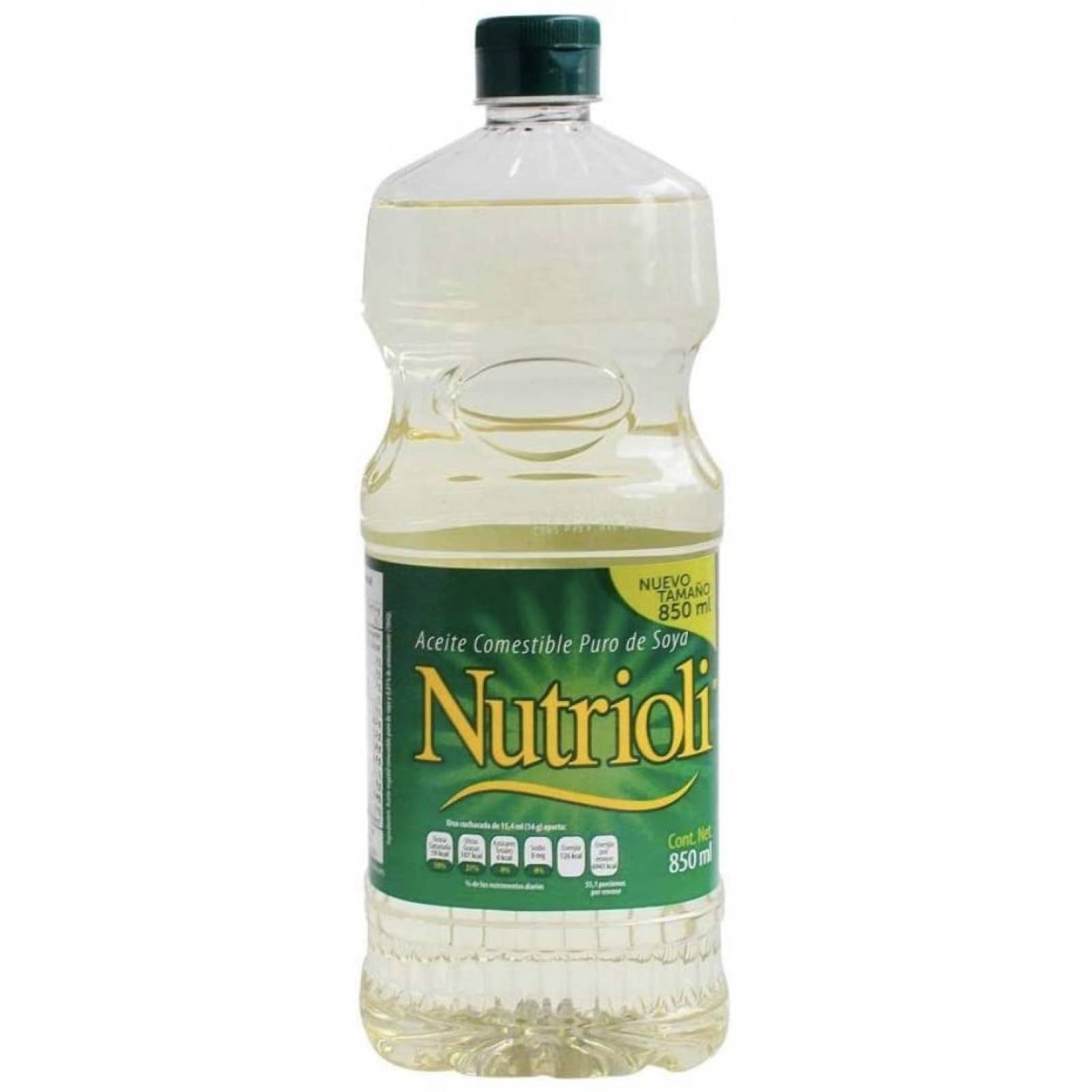 ACEITE DE COCINA NUTRIOLI PURO DE SOYA PAQUETE DE 3 PIEZAS DE 850 ML C/U COCINA DESAYUNO CENA NEGOCIO RESTA