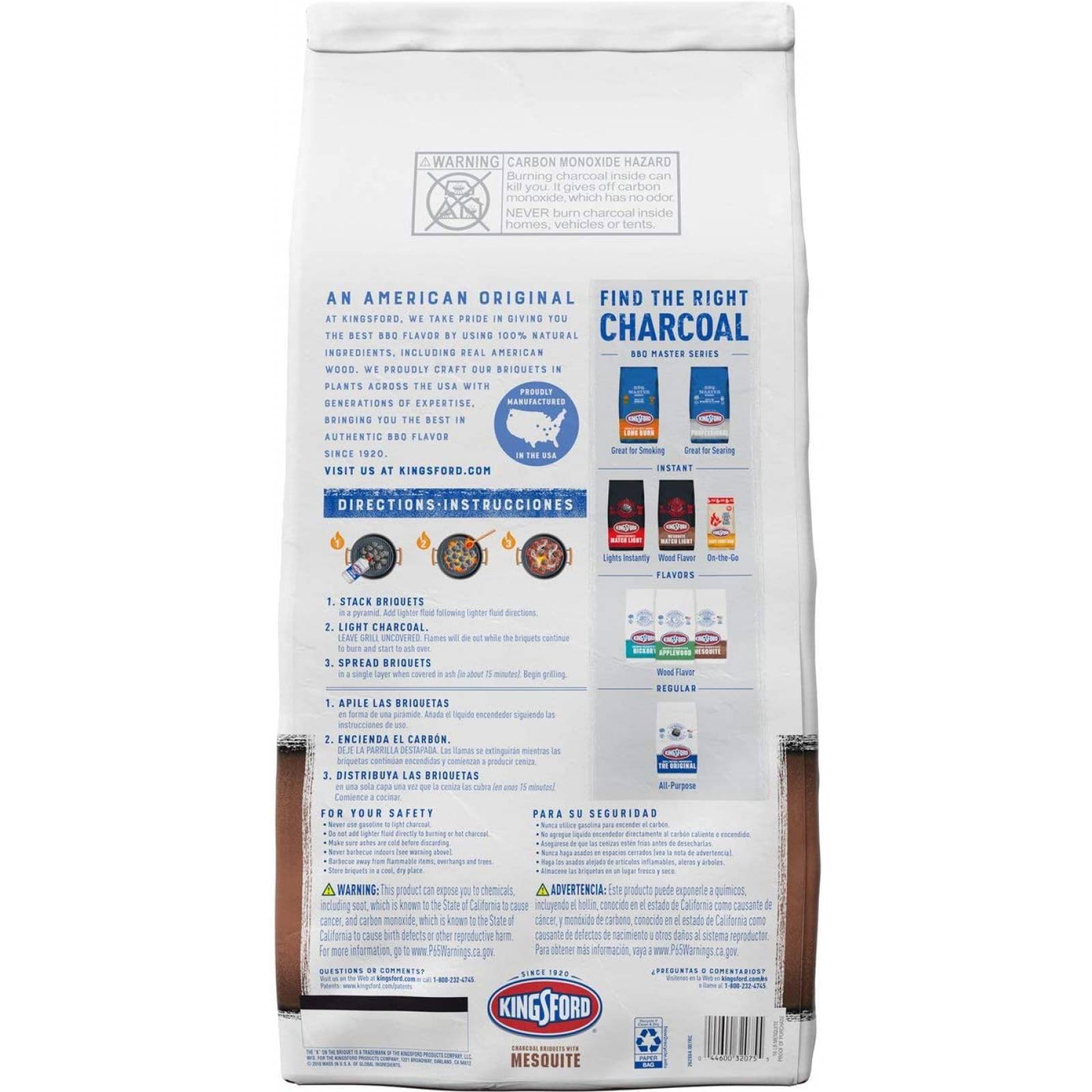 Kingsford Kingsford Briquetas Mesquite 7.26kg, color, 7260 gram, pack of/paquete de