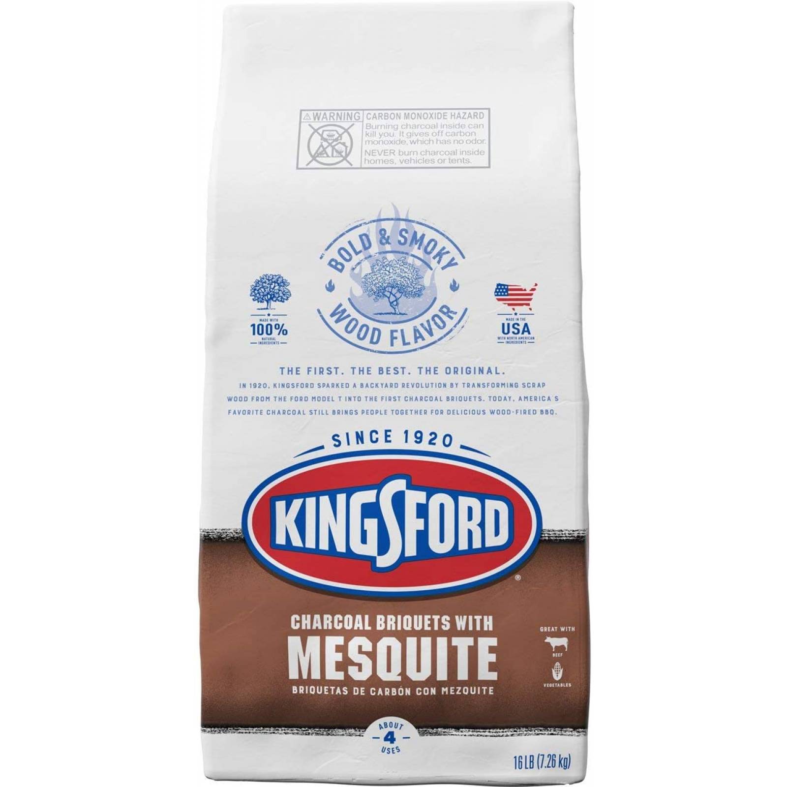 Kingsford Kingsford Briquetas Mesquite 7.26kg, color, 7260 gram, pack of/paquete de