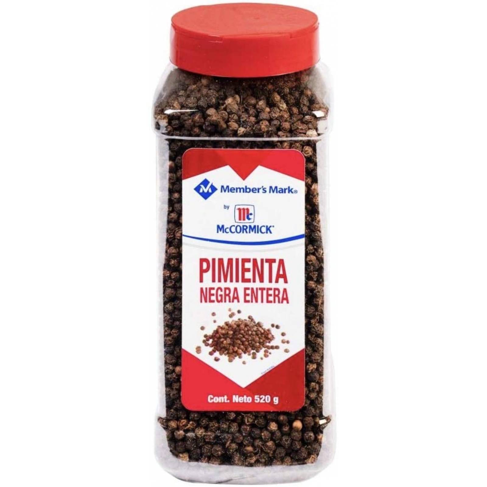 PIMIENTA NEGRA ENTERA MEMBER'S MARK PRESENTACIÓN DE 520 GRAMOS CONDIMENTO ESPECIAS RESTAURANTE NEGOCIO