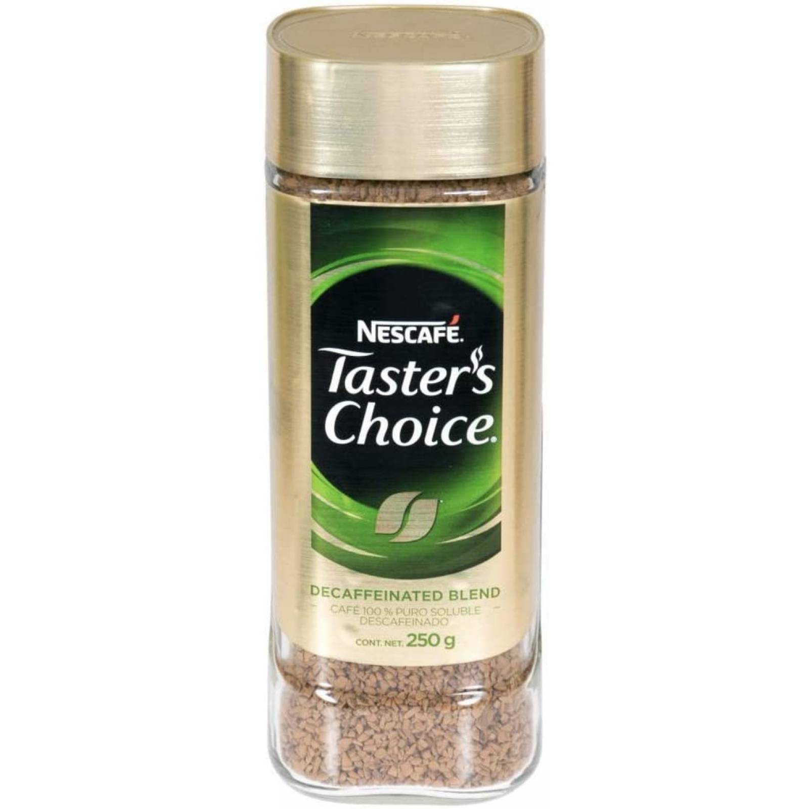 CAFE SOLUBLE TASTERS CHOICE DESCAFEINADO GOURMET NESCAFE 250 GRAMOS ENVASE GRANDE