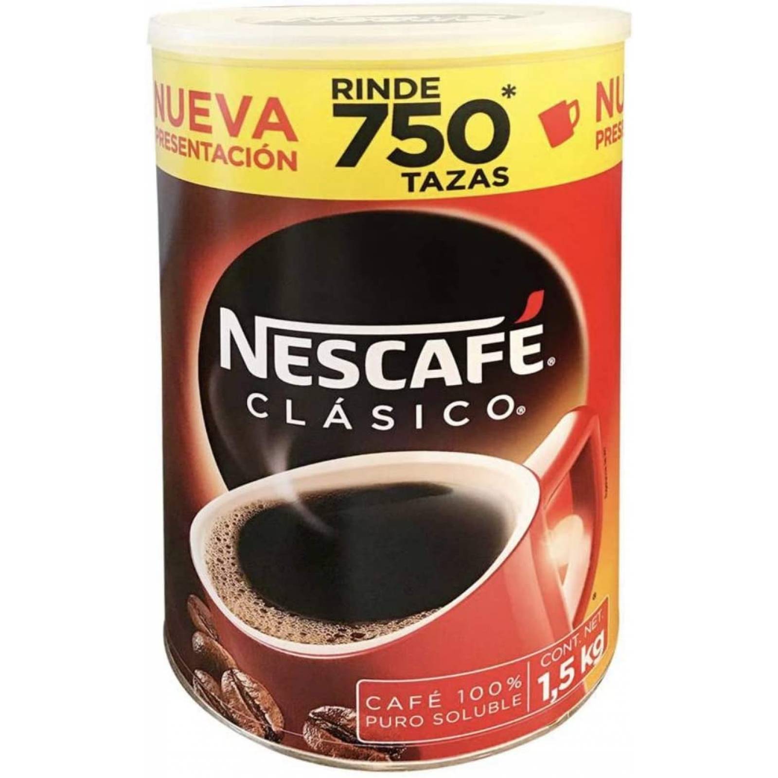 CAFE SOLUBLE CLASICO NESCAFE 1.5 KG LATA GRANDE