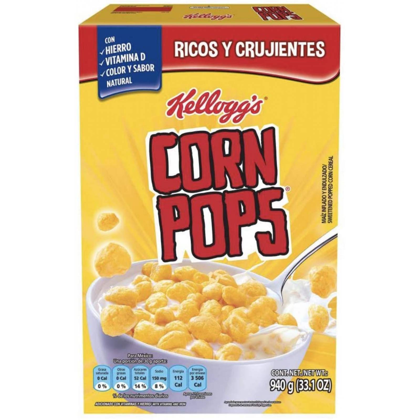 Genérico CEREAL CORN POPS KELLOGGS ZUCARITAS - 940 g