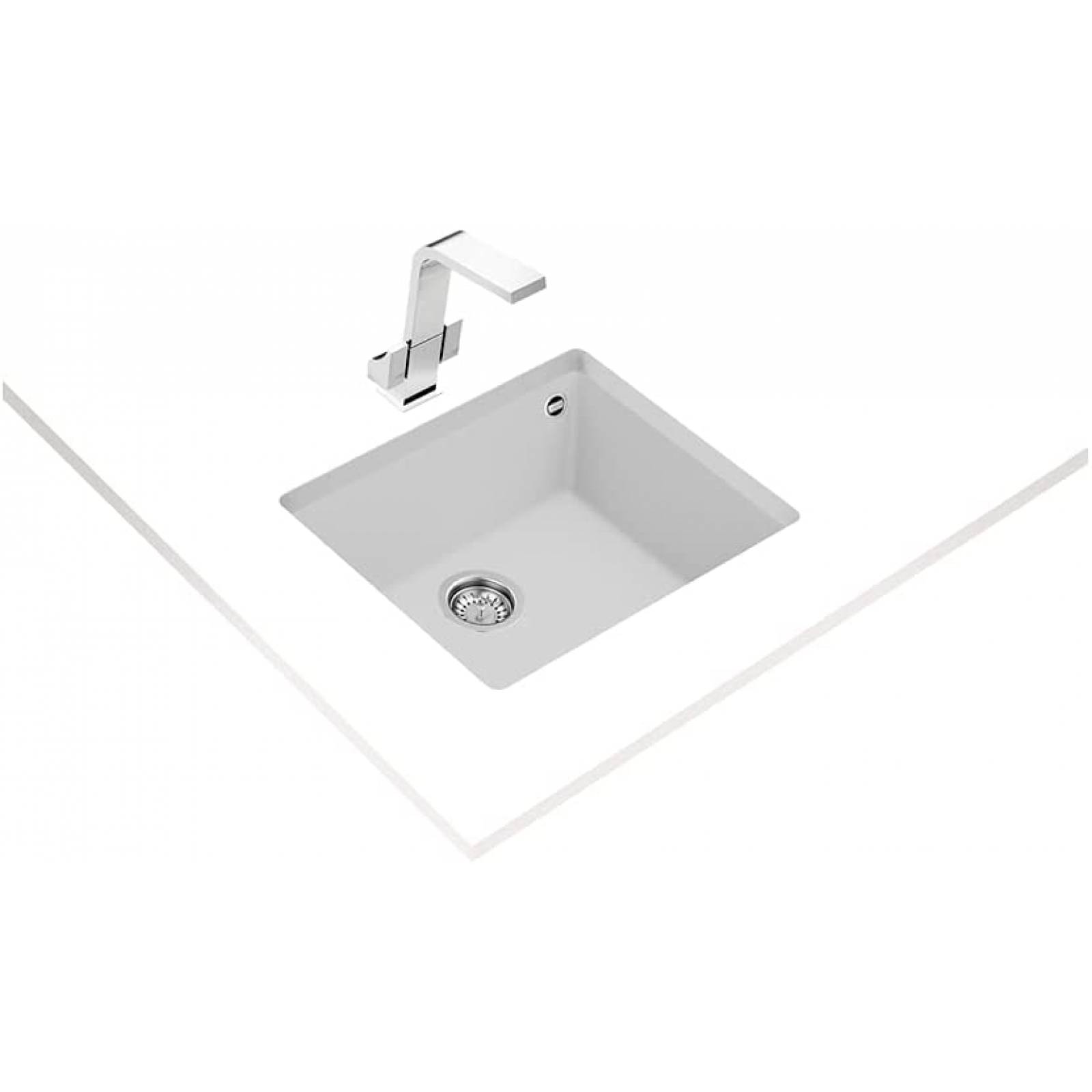 Te-Ka 115230024 Fregadero de cocina (granito), color blanco