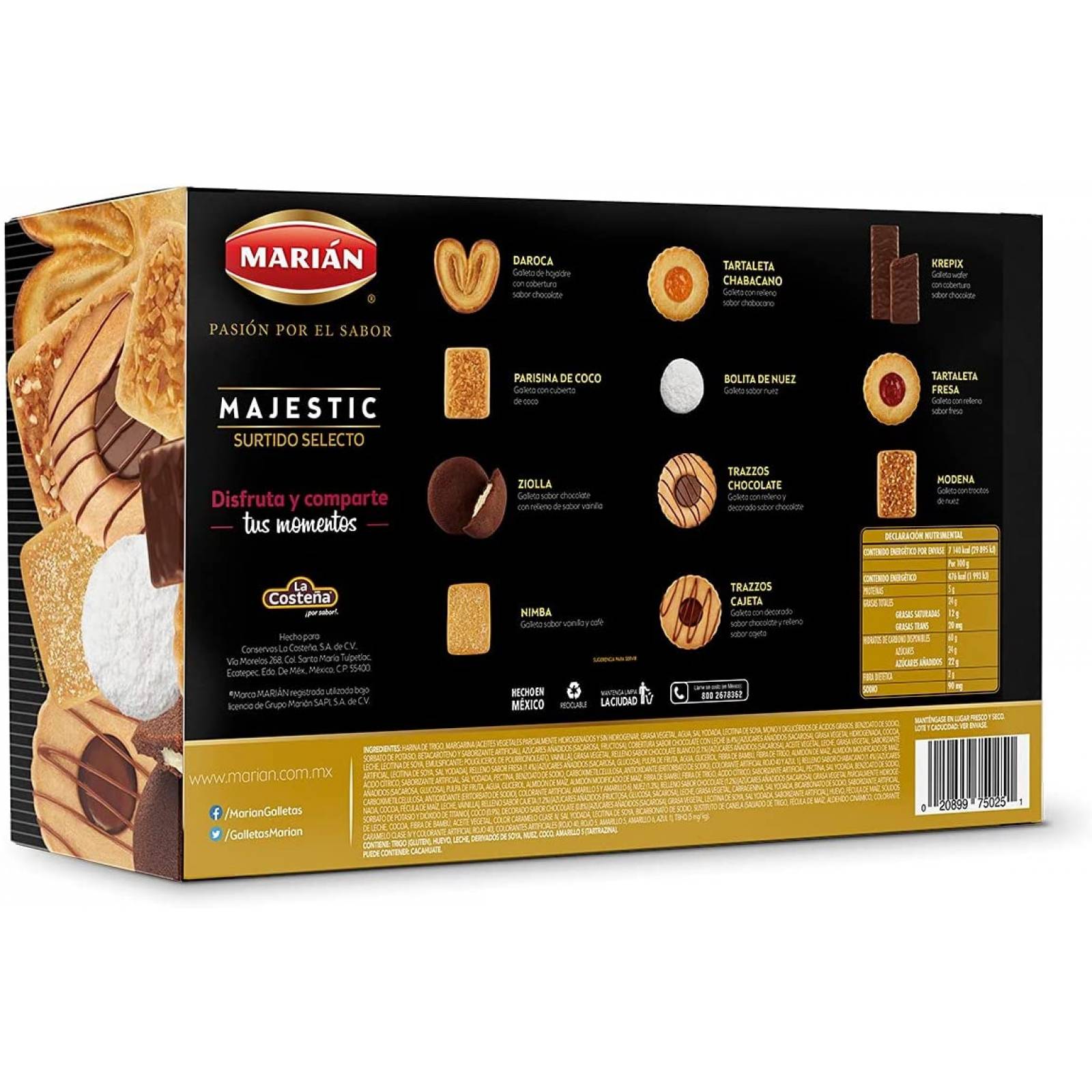 Galleta Surtido Majestic Marian 1500 G.