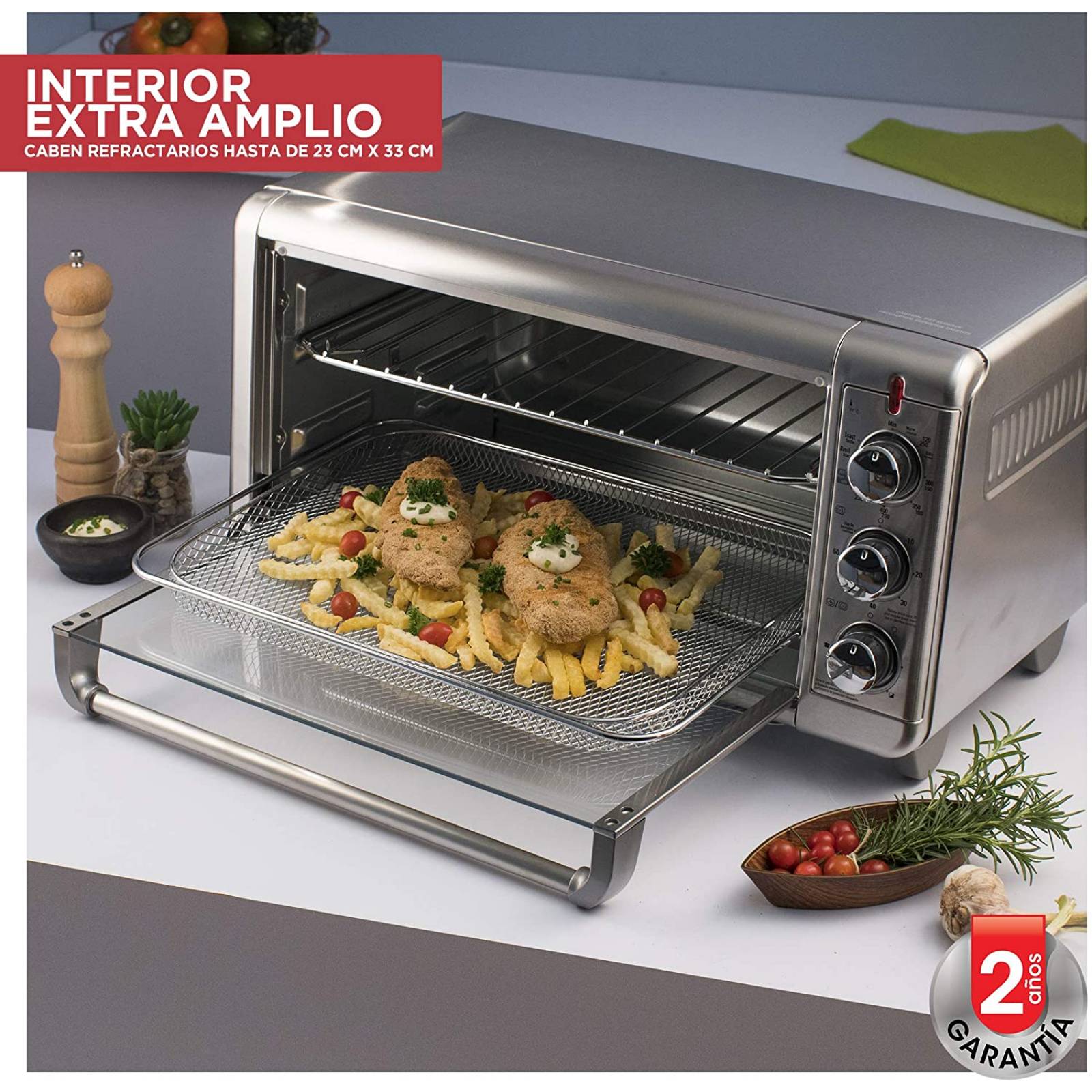 Horno Eléctrico Black + Decker con Freidora de Aire