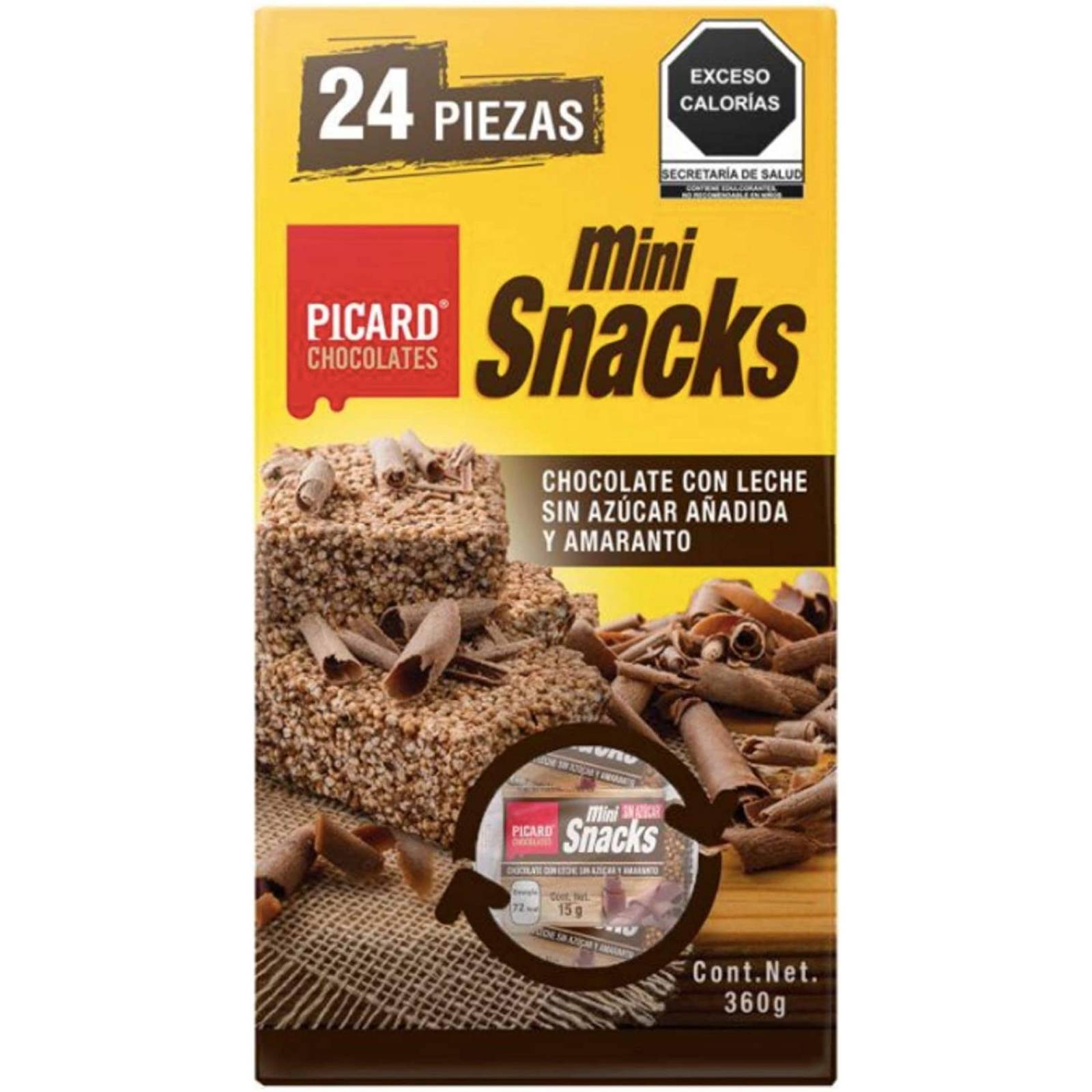 Barritas mini Snacks Picard chocolate y amaranto sin azúcar