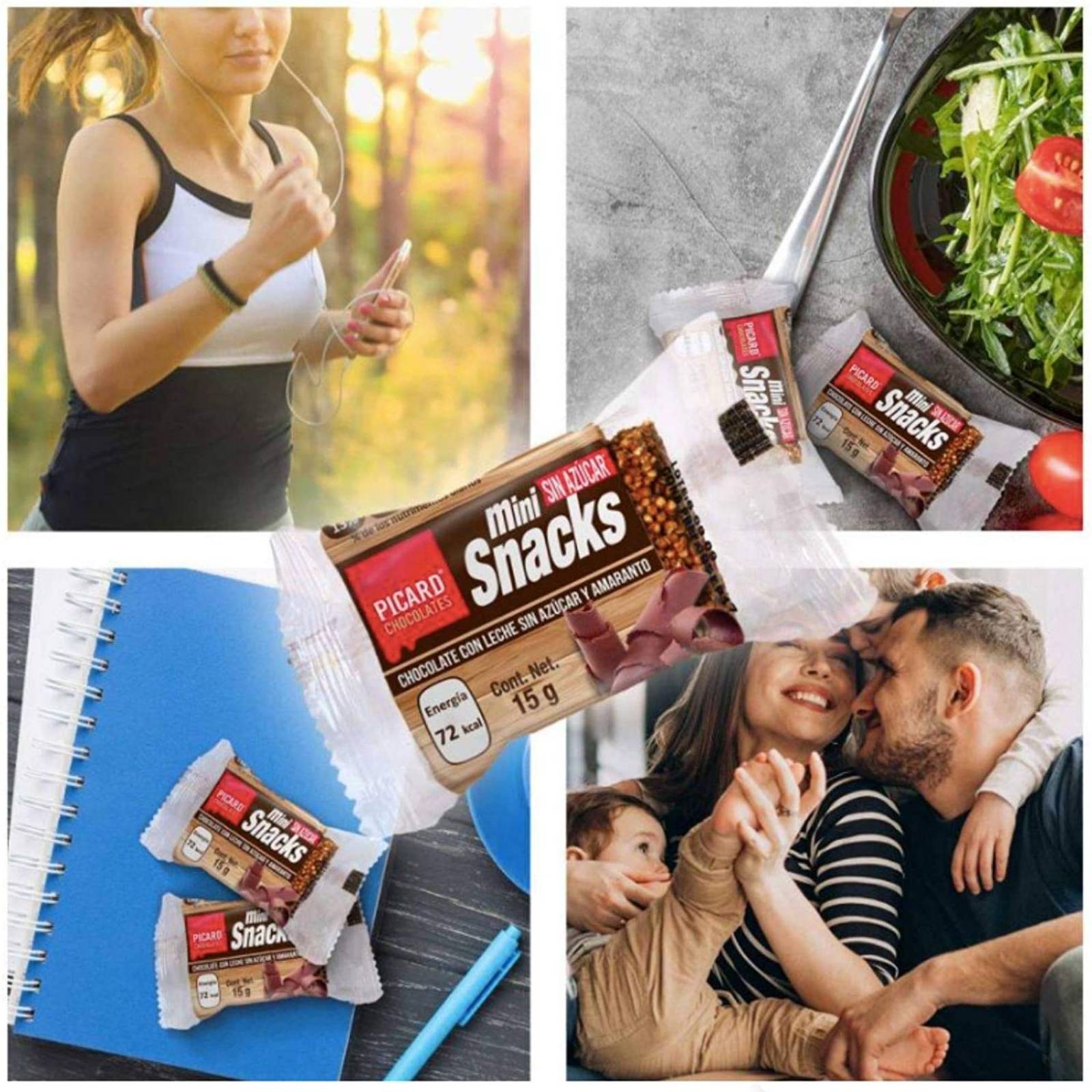 Barritas mini Snacks Picard chocolate y amaranto sin azúcar
