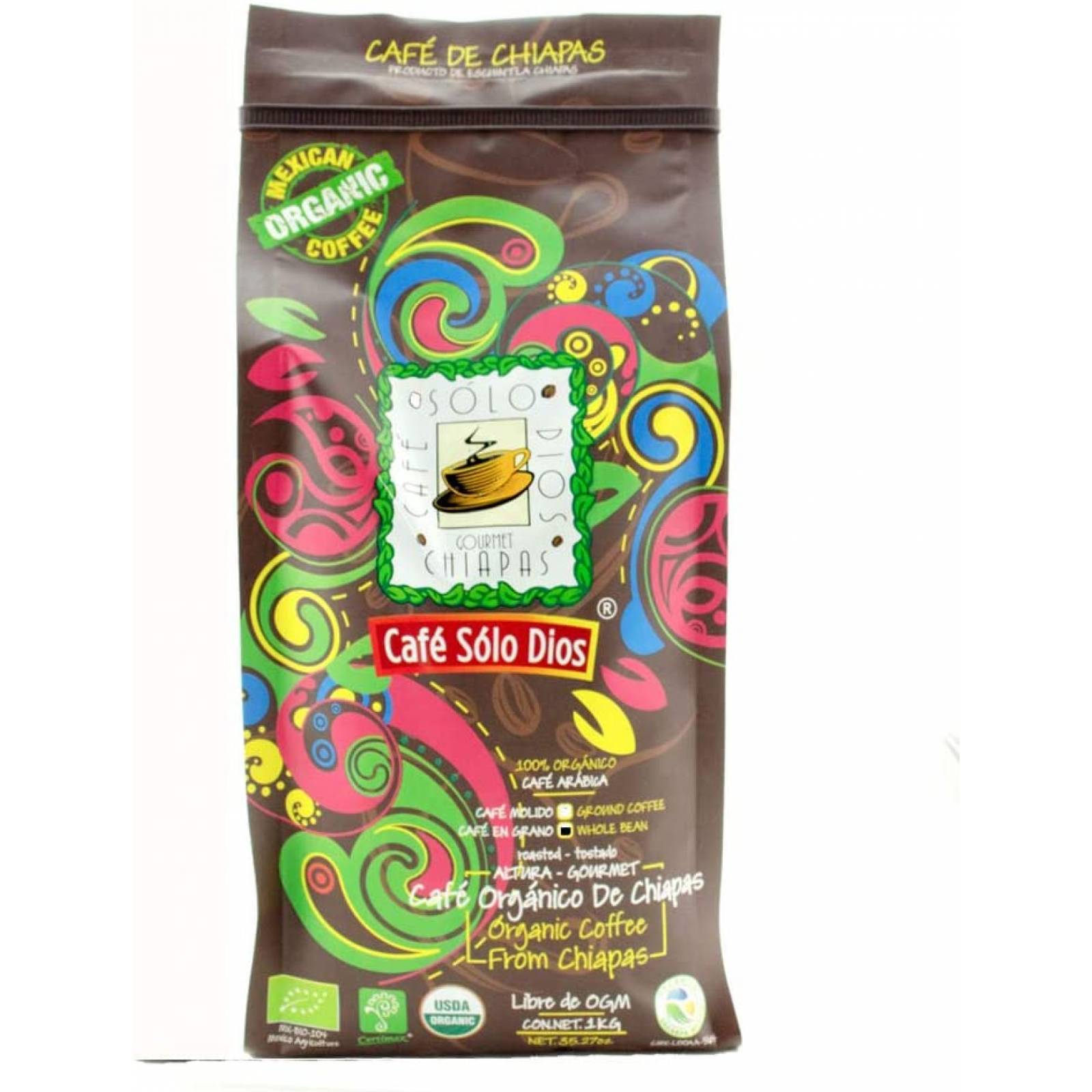 Café Solo Dios Café en Grano, Sabor Artesanal, 1 Kg
