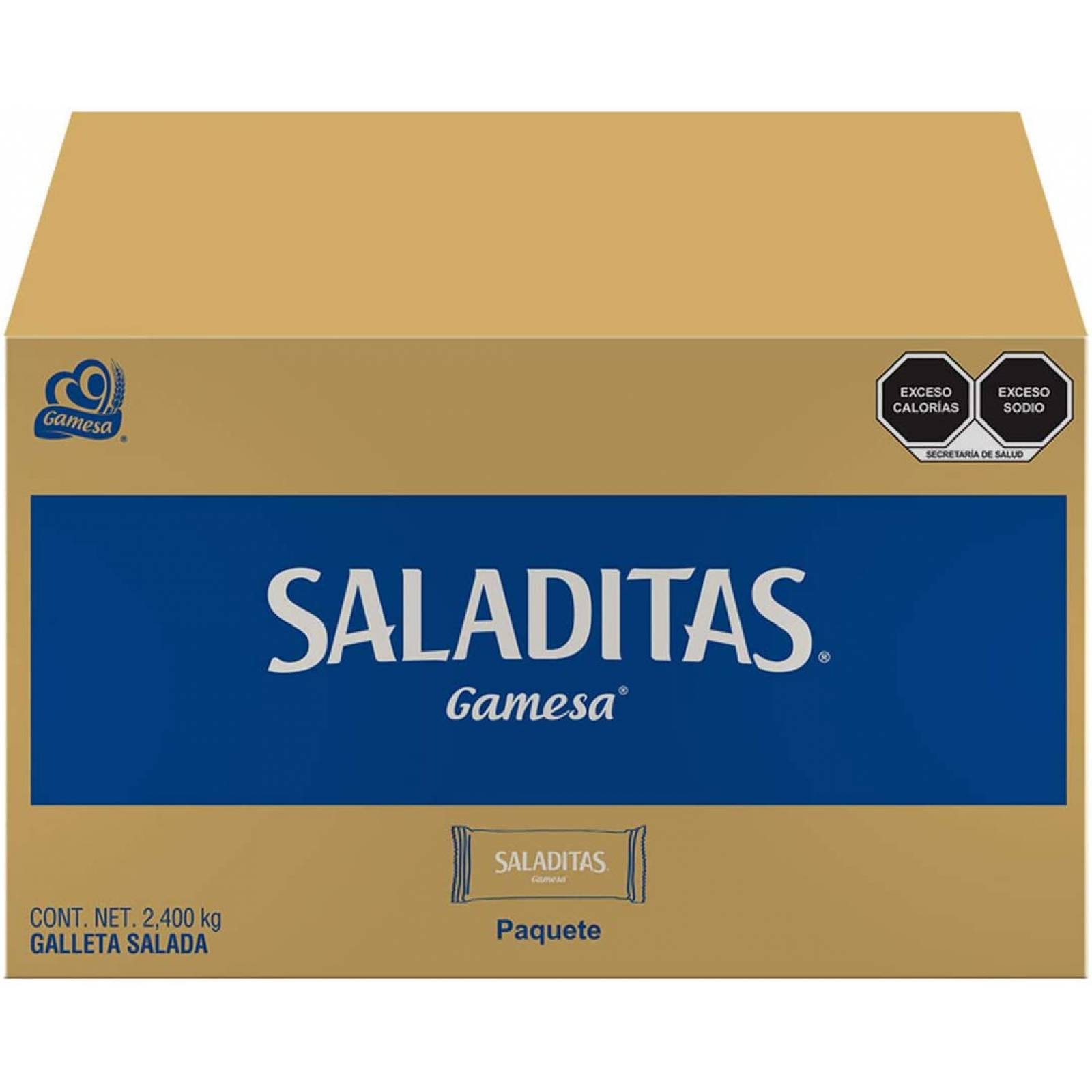 Saladitas, Galletas, Caja de 200 paquetes de 13 gramos. 2600 gramos