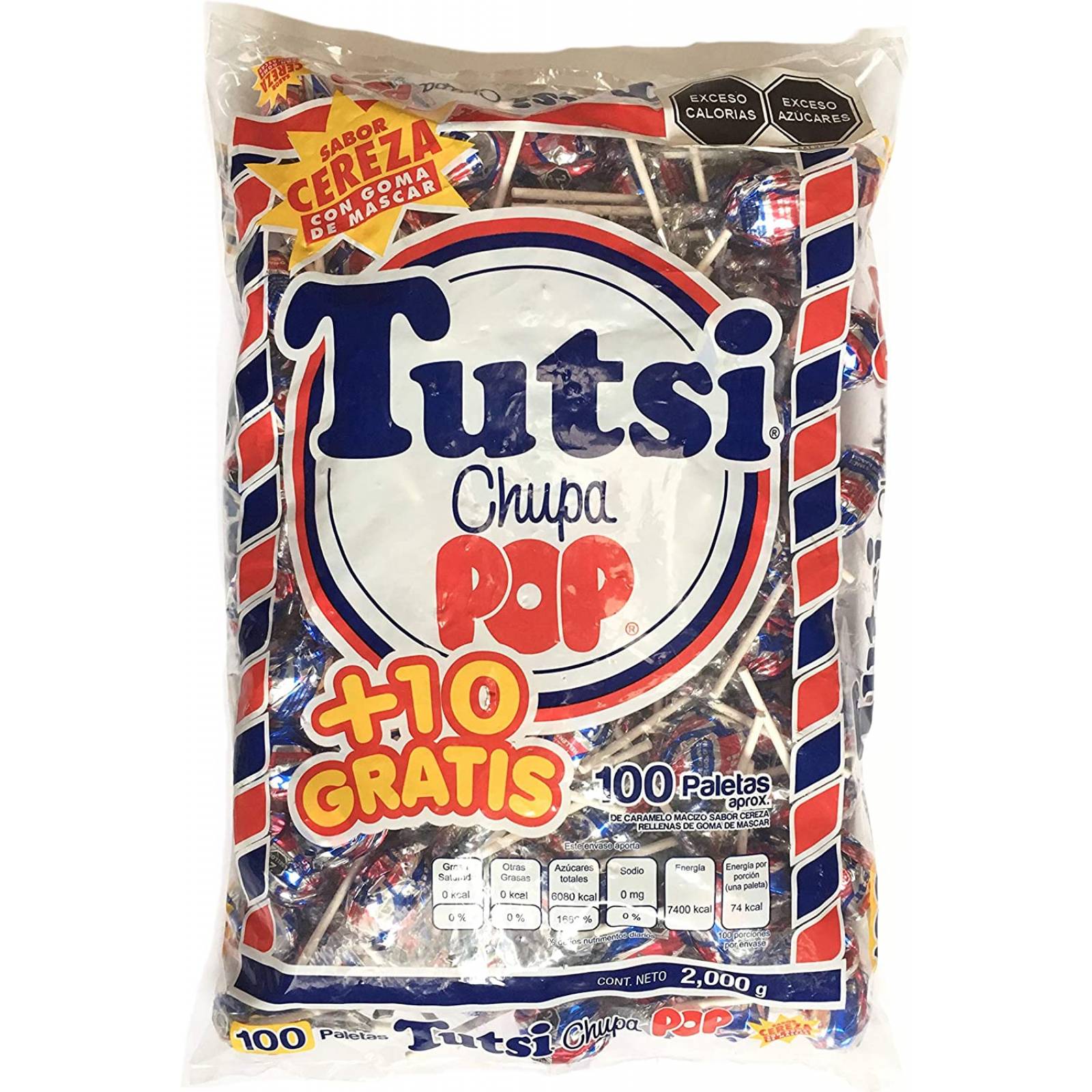 Tutsi Pop Paleta de Caramelo Macizo