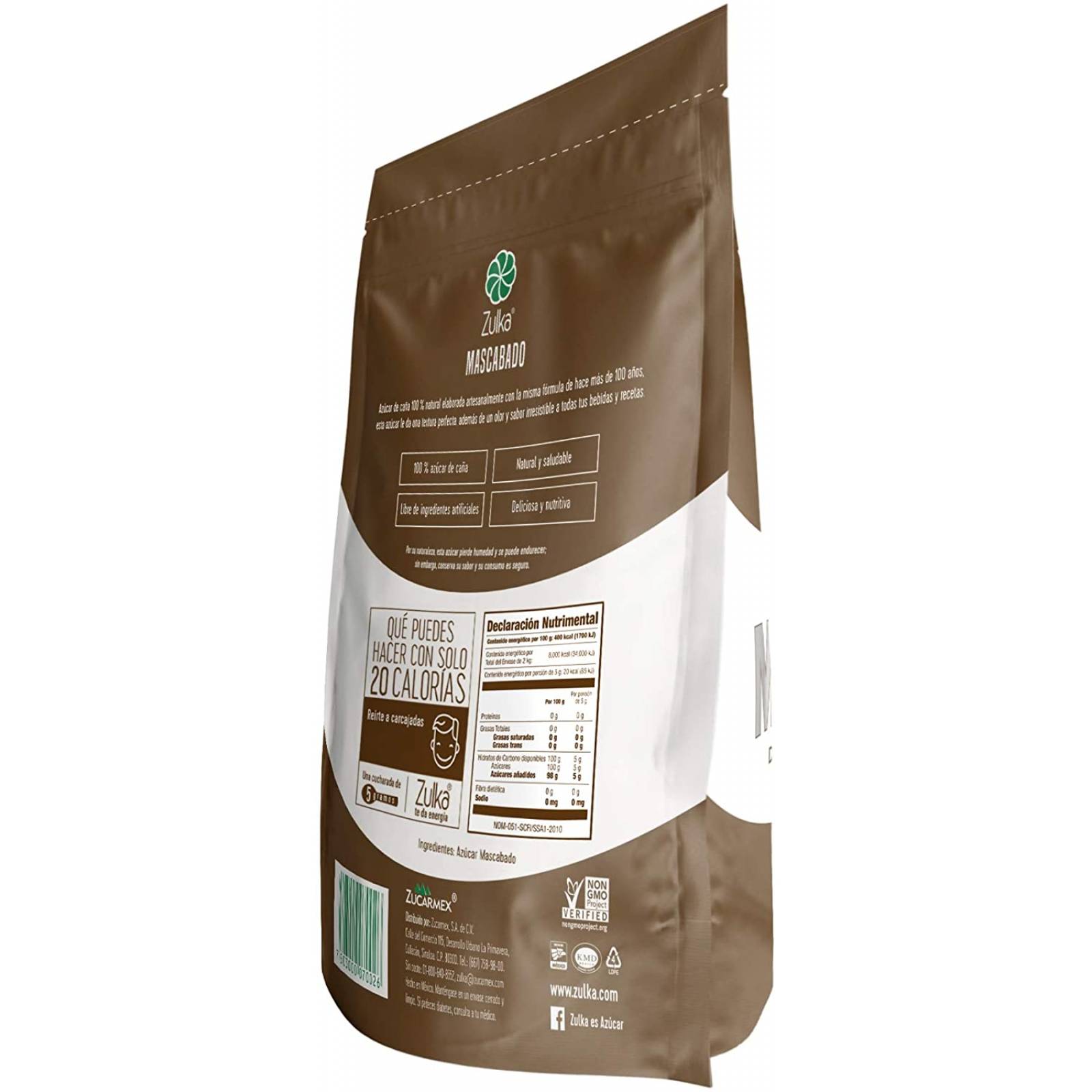 Zulka Azucar Mascabado 2 Kg, 2 Kilogramos