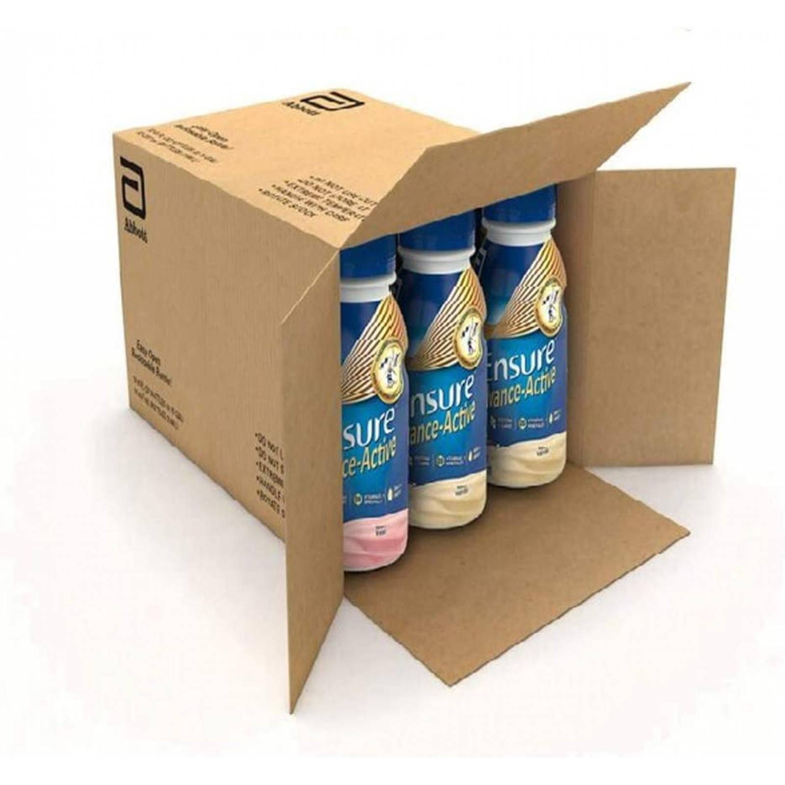 Ensure Advance Vainilla + Fresa, Caja con 12 Botellas de 237 ml (10 Vainilla y 2 Fresa), Alimentación Espec