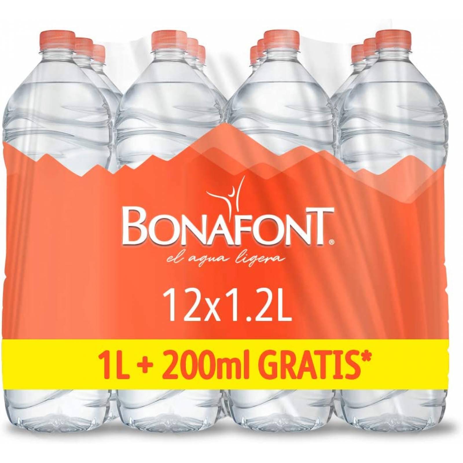 Agua Natural Bonafont 1.2L 12 Pack