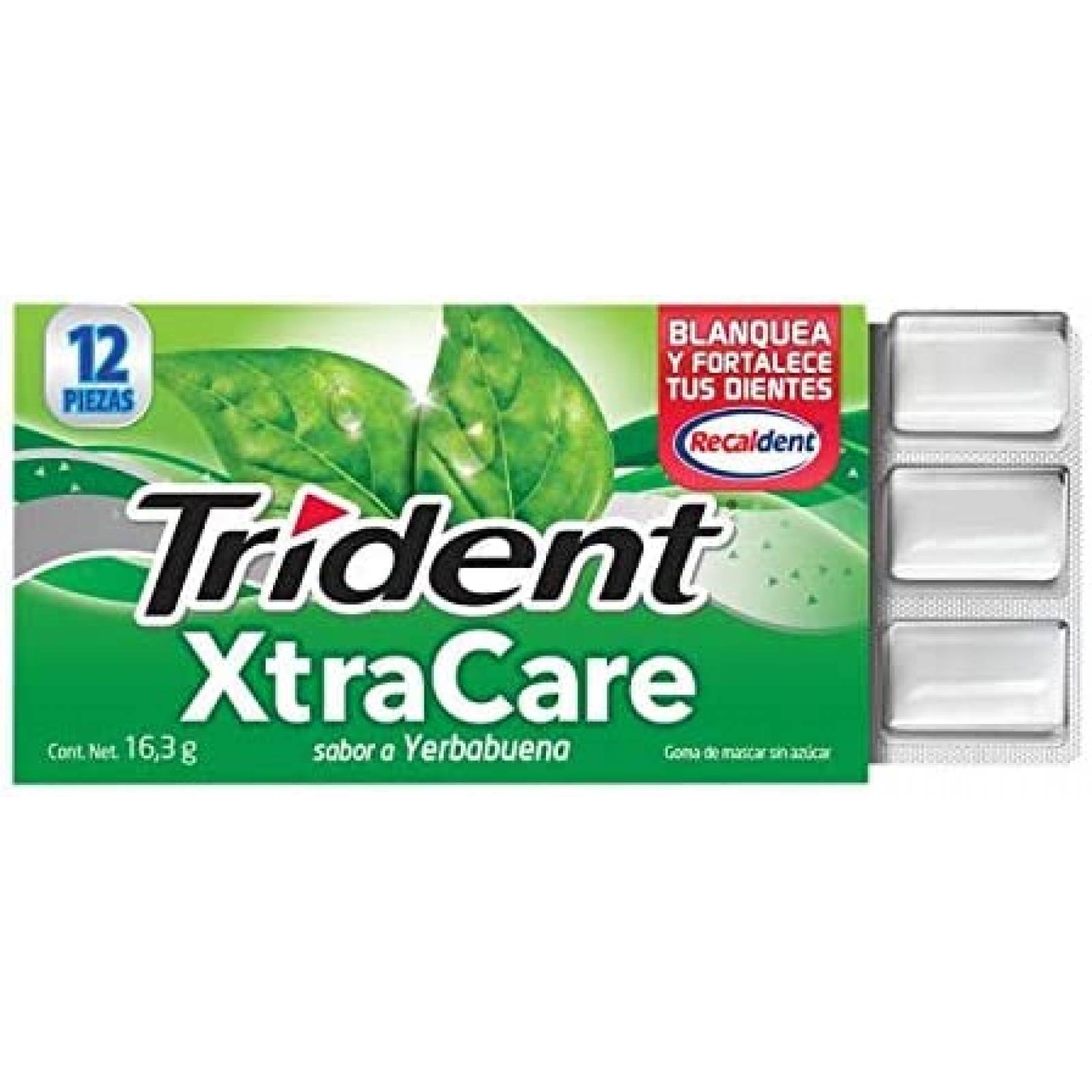 Trident, Xtra Care 12'S Yerbabuena, 195.8 Gramos