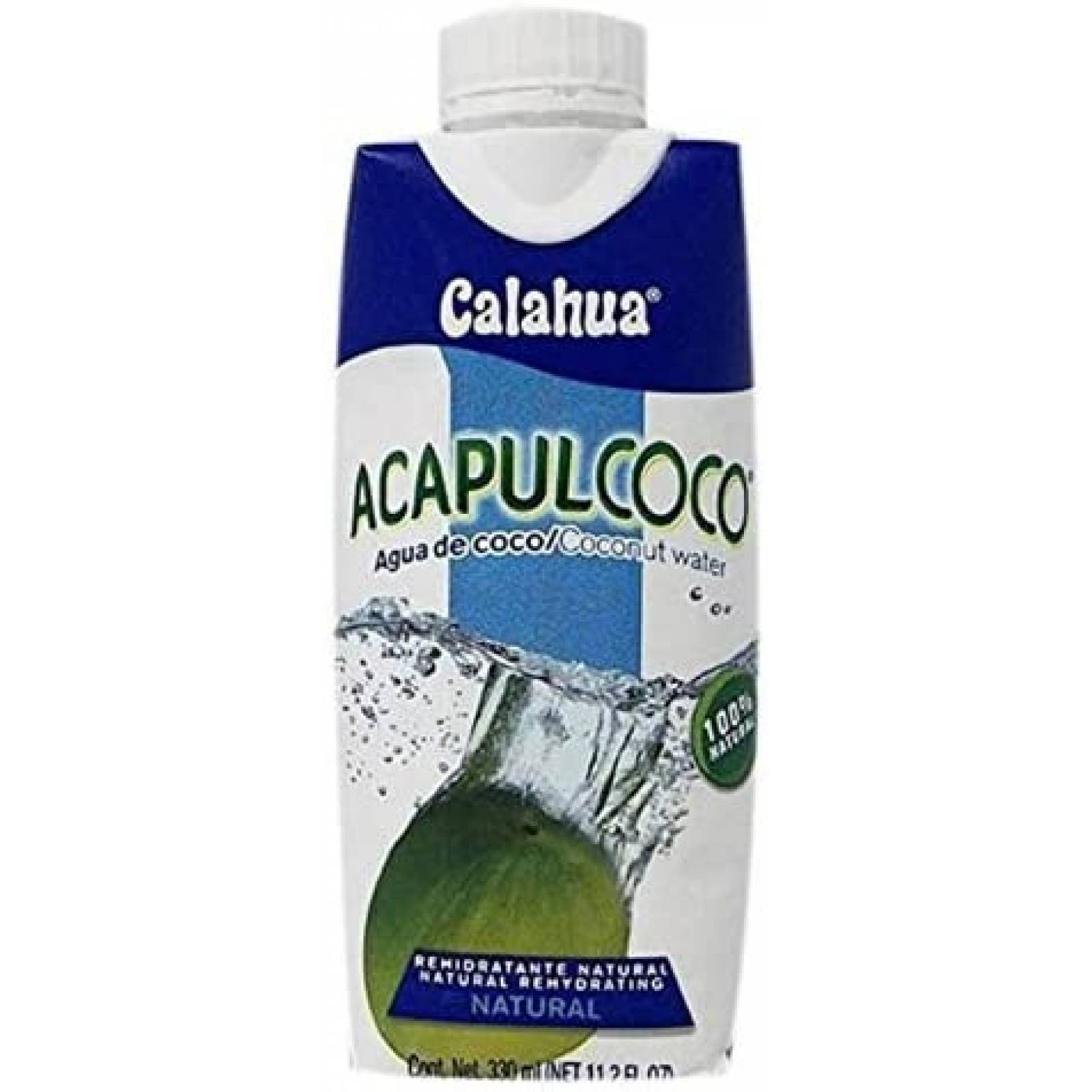 Acapulcoco Agua de Coco 100% Natural Ultrapasteurizado 12 Piezas
