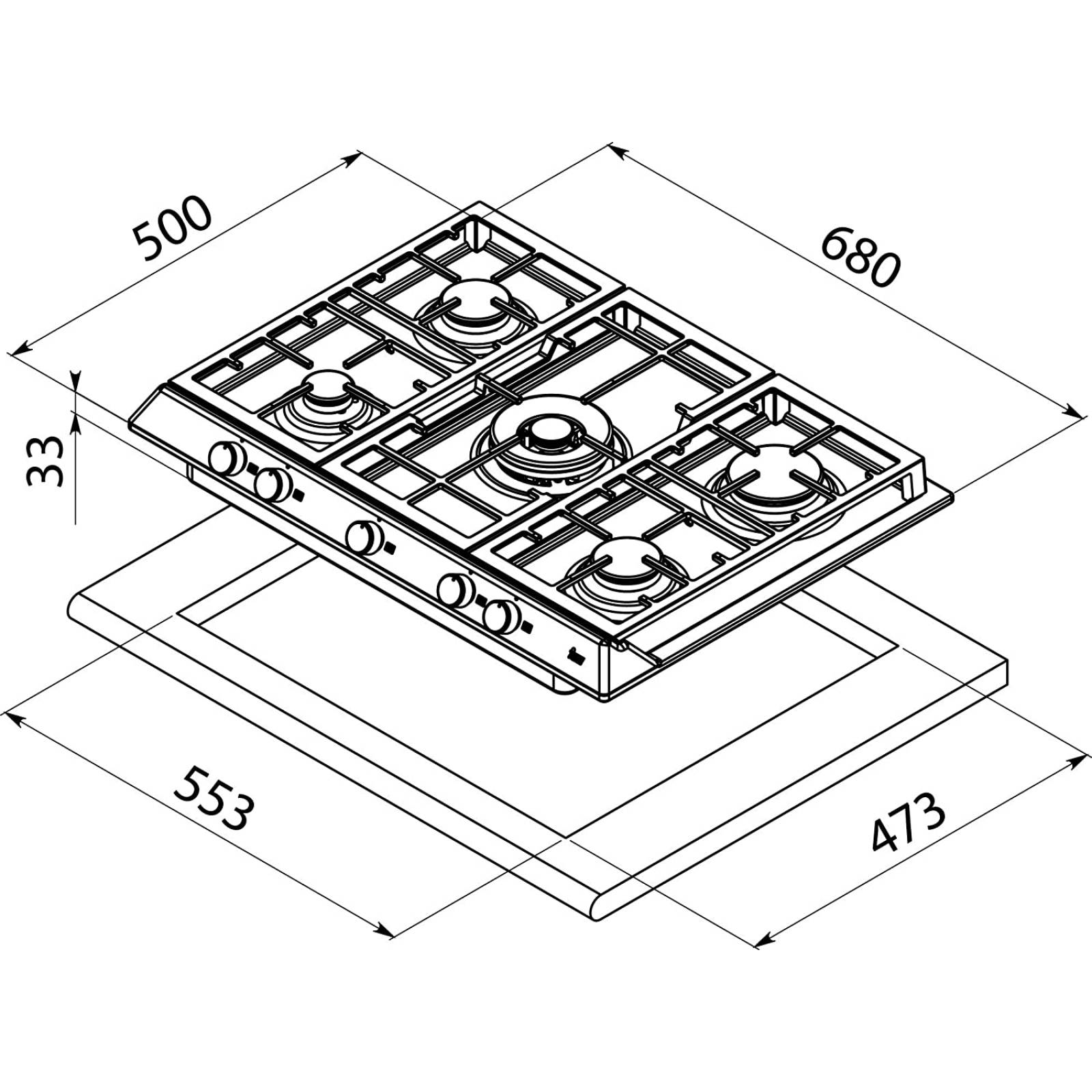 Teka EX 70.1 5G AI DR CI Parrilla a Gas, Acero Inoxidable