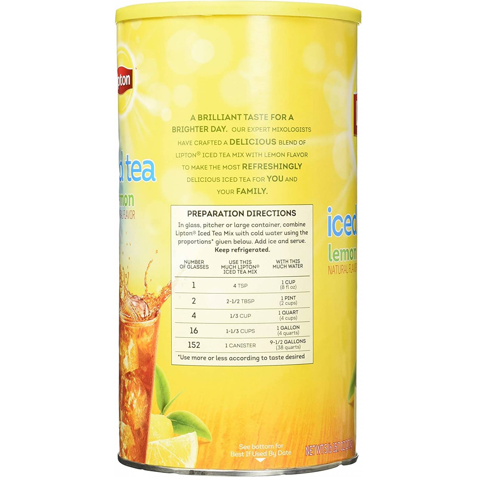Lipton Iced Tea Mix, limón 38 qt