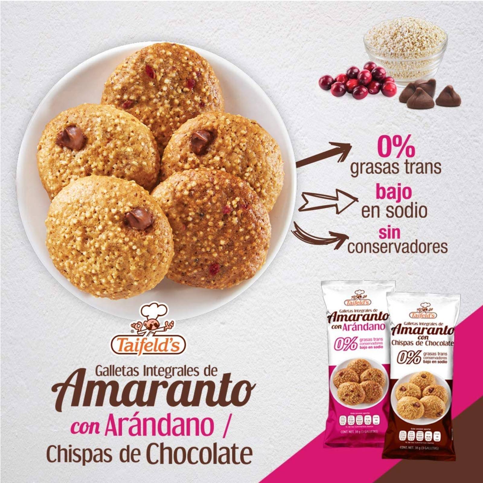 Galletas de Amaranto con arándanos/chispas de chocolate
