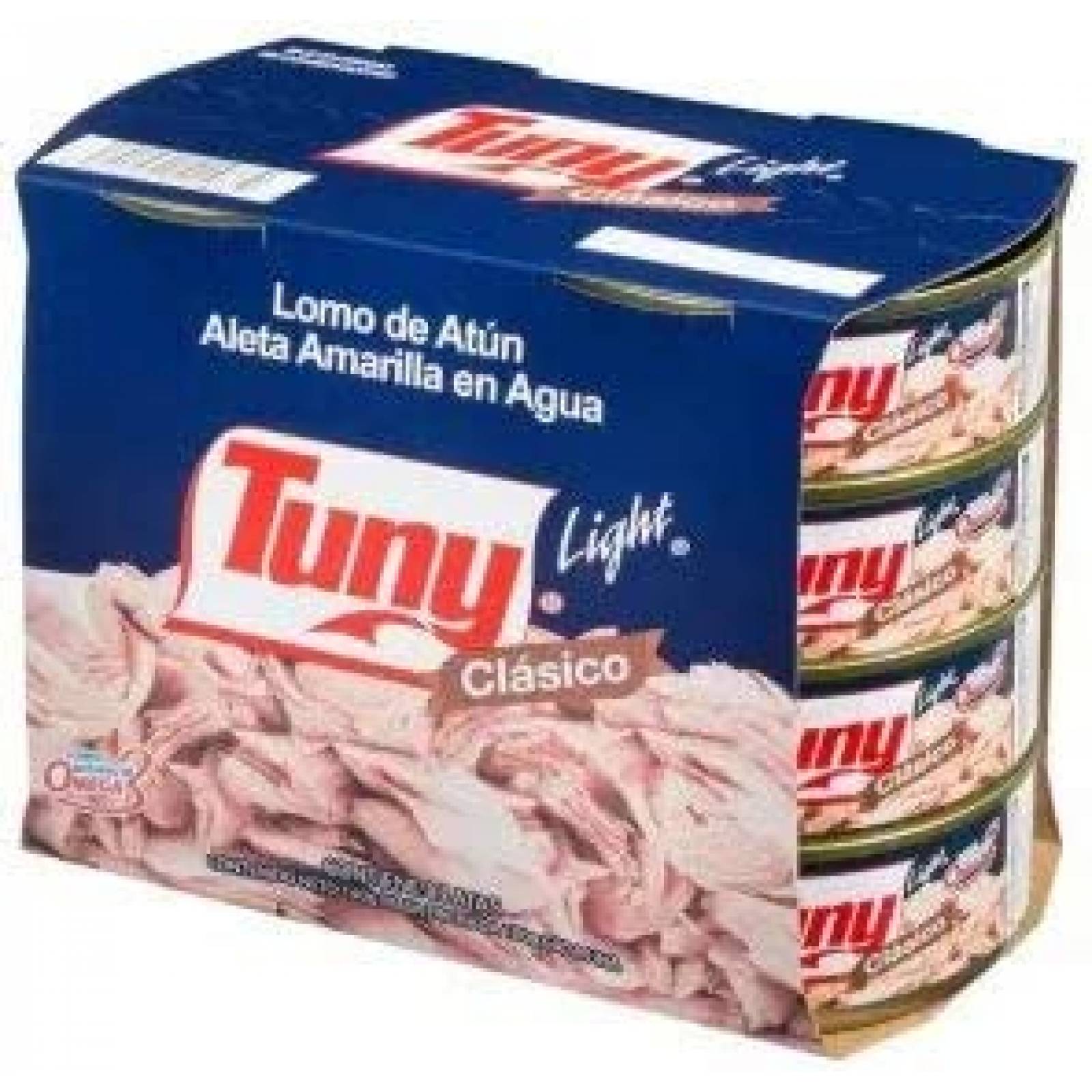 Tuny Lomo De Atun, Aleta Amarilla En Agua - 8 latas de 140 gr