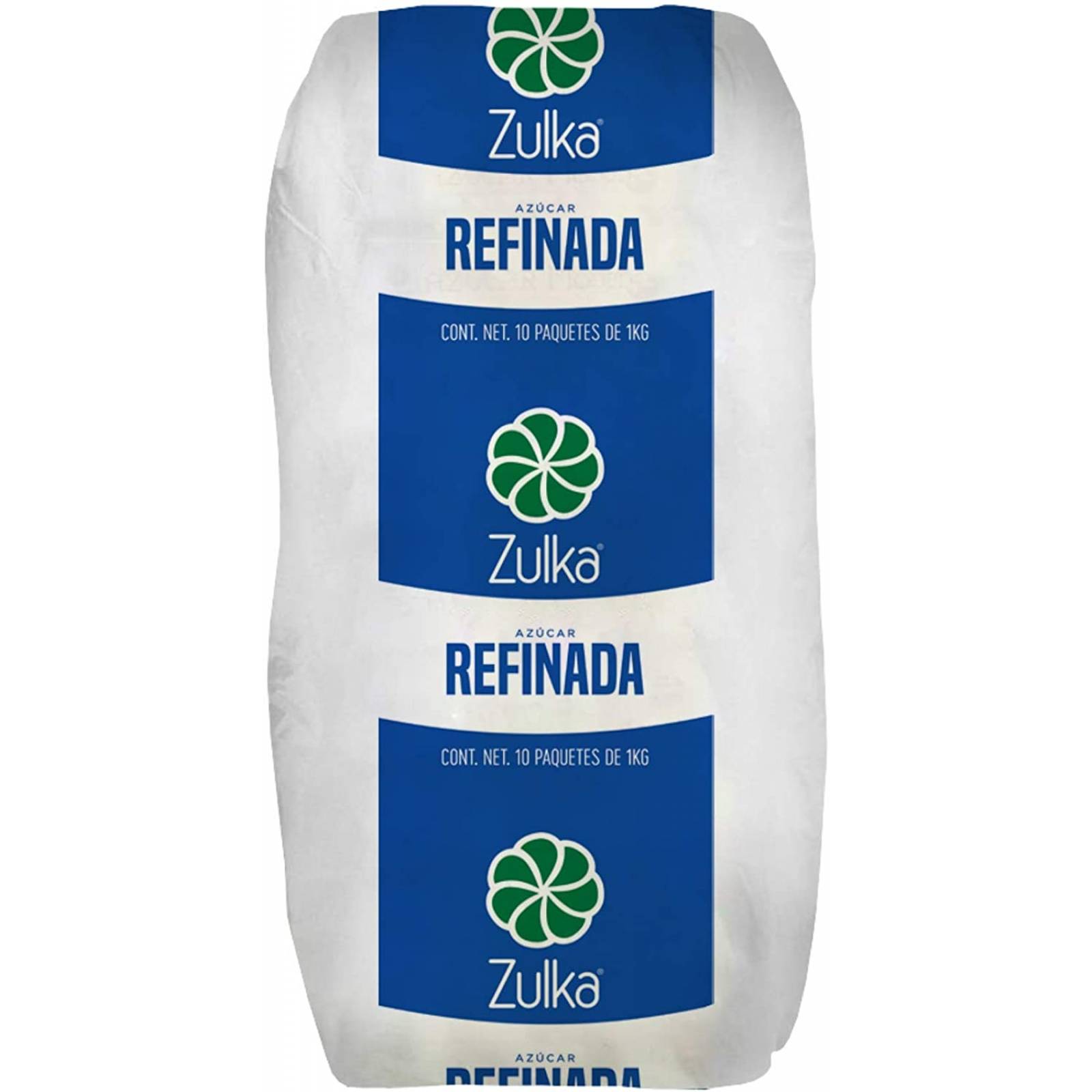 Zulka, zulka azucar refinada 10 piezas de 1kg c/u, 10 pzas